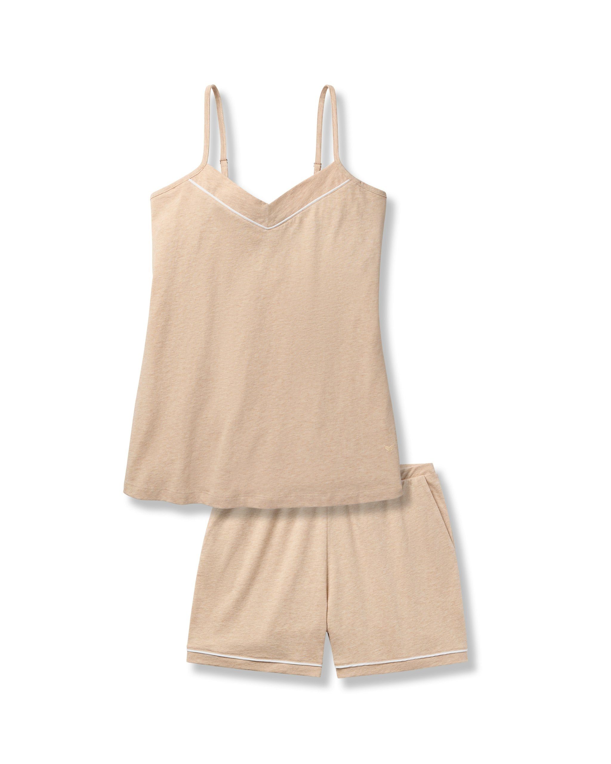 Women's Pima Sylvie Short Set in Camel in Camel#Color_Camel