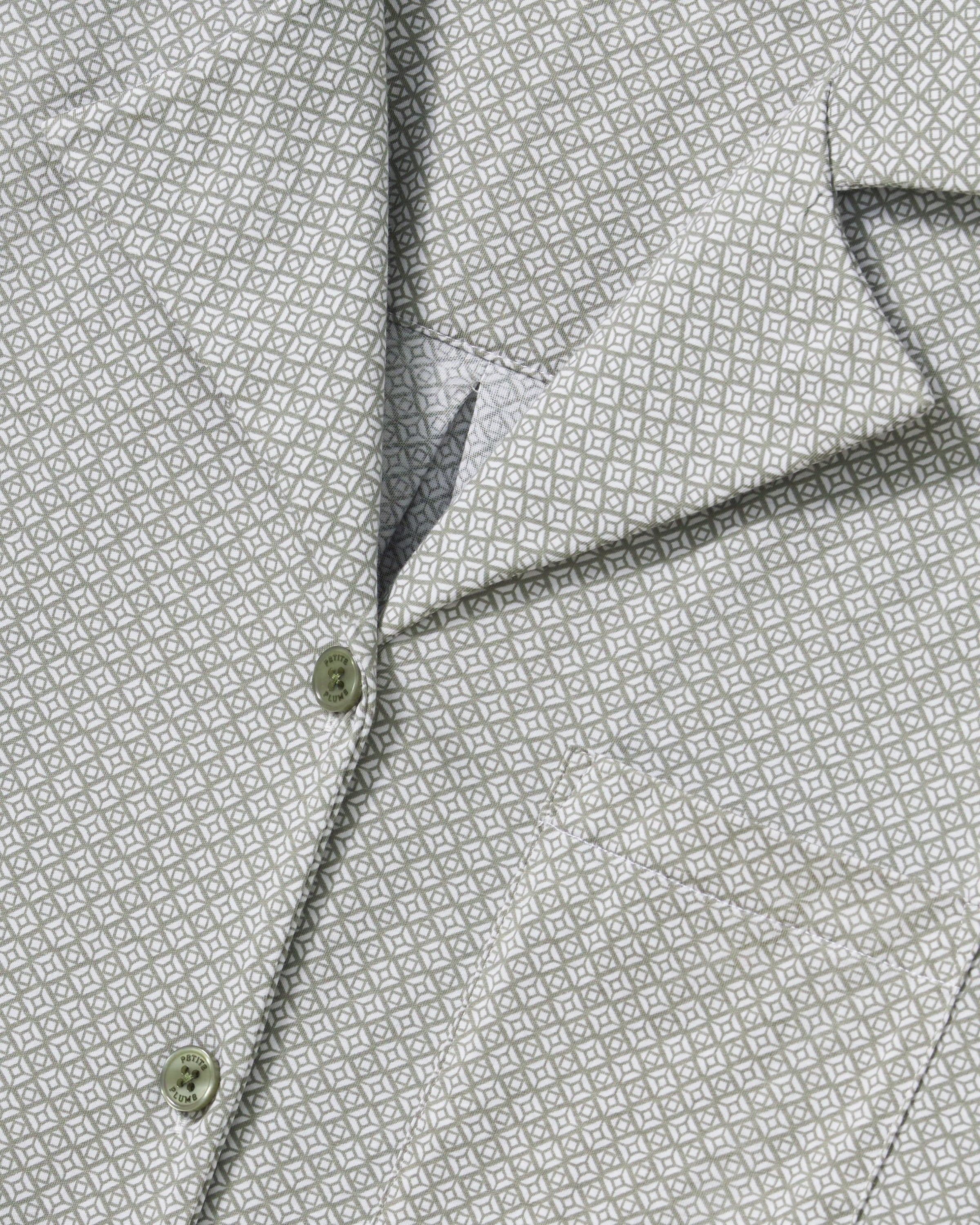 The Olivia Wide Leg Lightweight Pima Pajama Set in Sage Geo