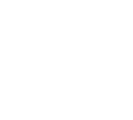 A simple white outline drawing of an artist’s paint palette with four circular wells and a paintbrush resting across it, set against a light gray background.