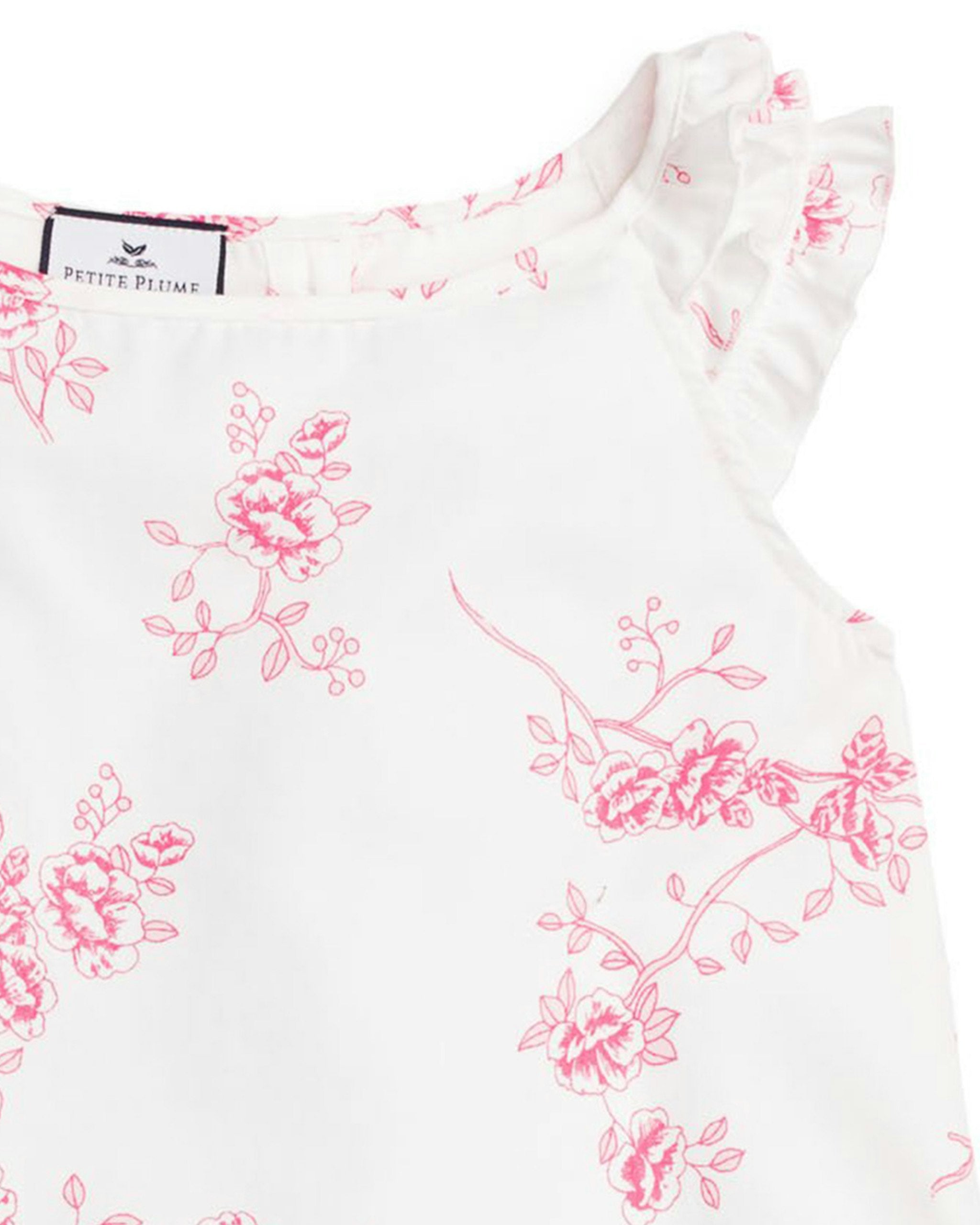Girl's Twill Amelie Nightgown in English Rose Floral in English Rose Floral#Color_English Rose Floral