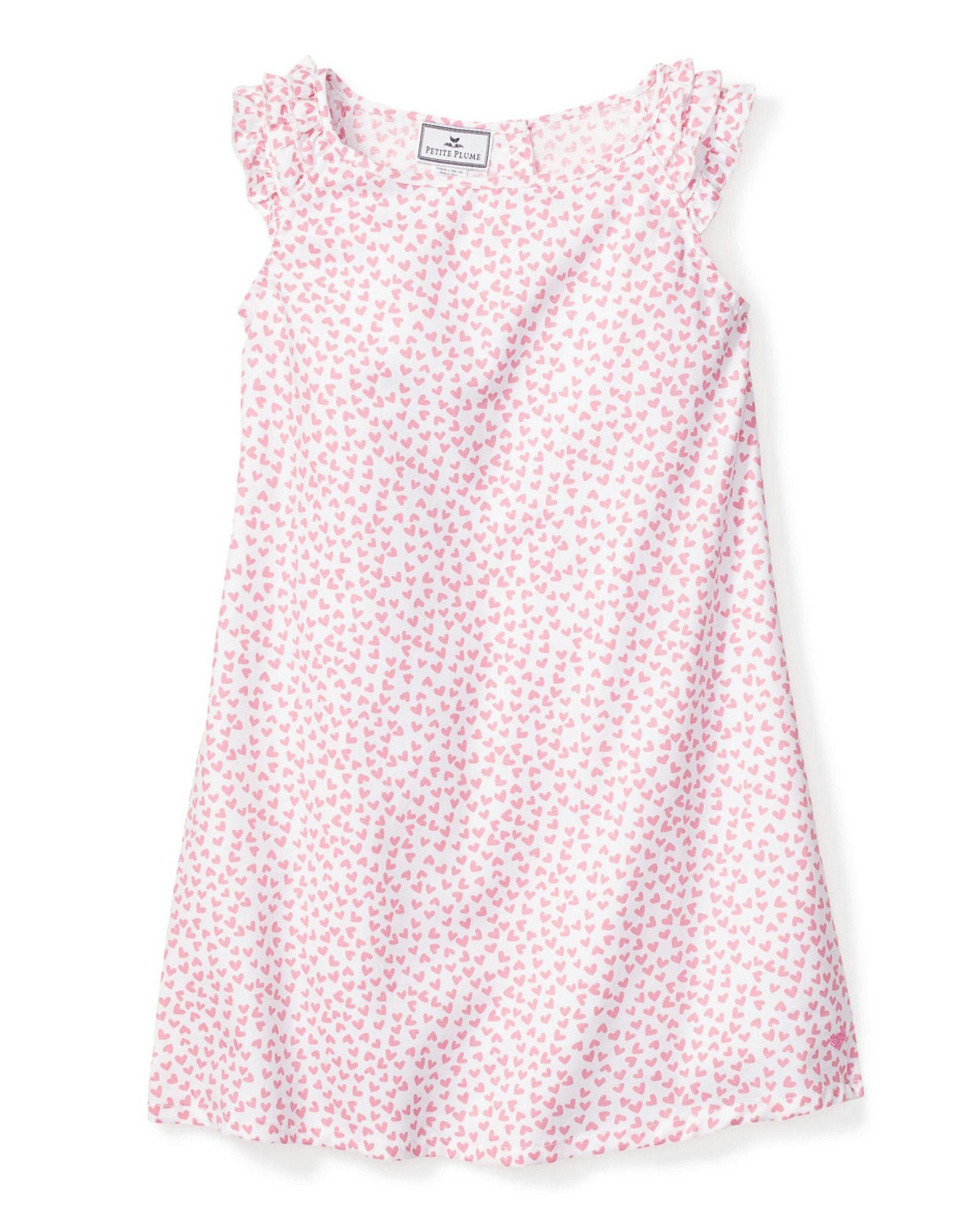 Girl's Twill Amelie Nightgown in Sweethearts in Sweethearts#Color_Sweethearts