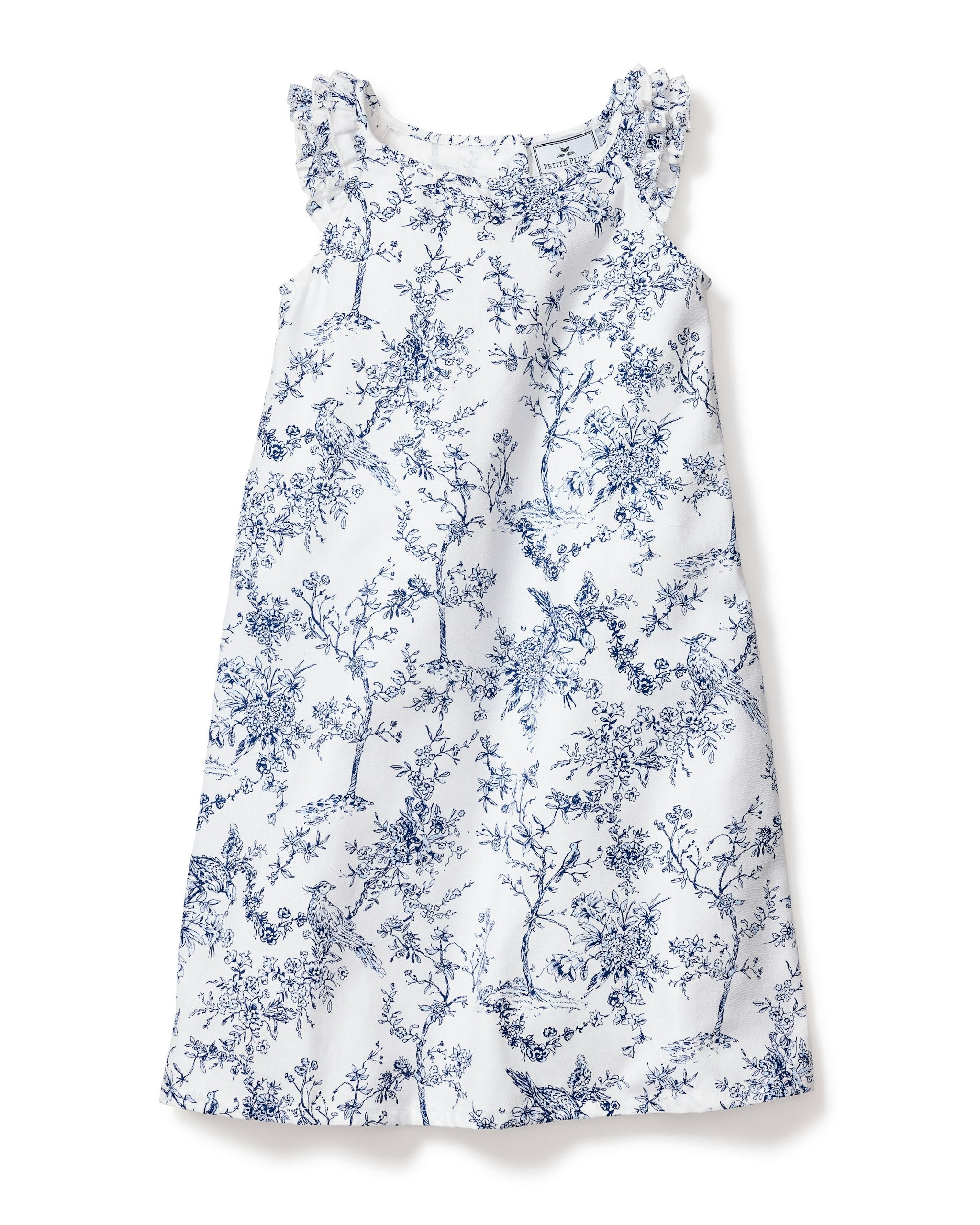 Girl's Twill Amelie Nightgown in Timeless Toile in Timeless Toile#Color_Timeless Toile