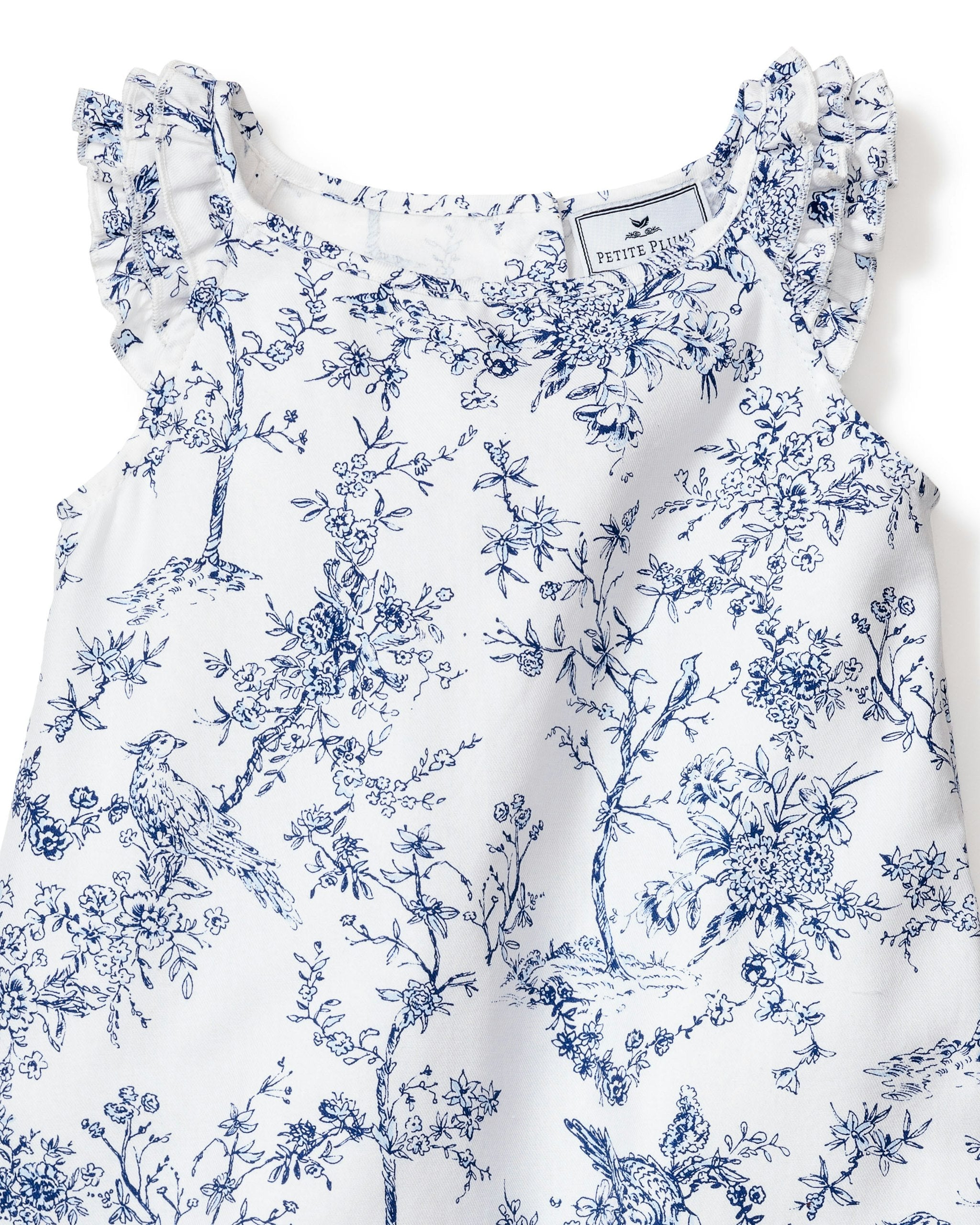 Girl's Twill Amelie Nightgown in Timeless Toile in Timeless Toile#Color_Timeless Toile