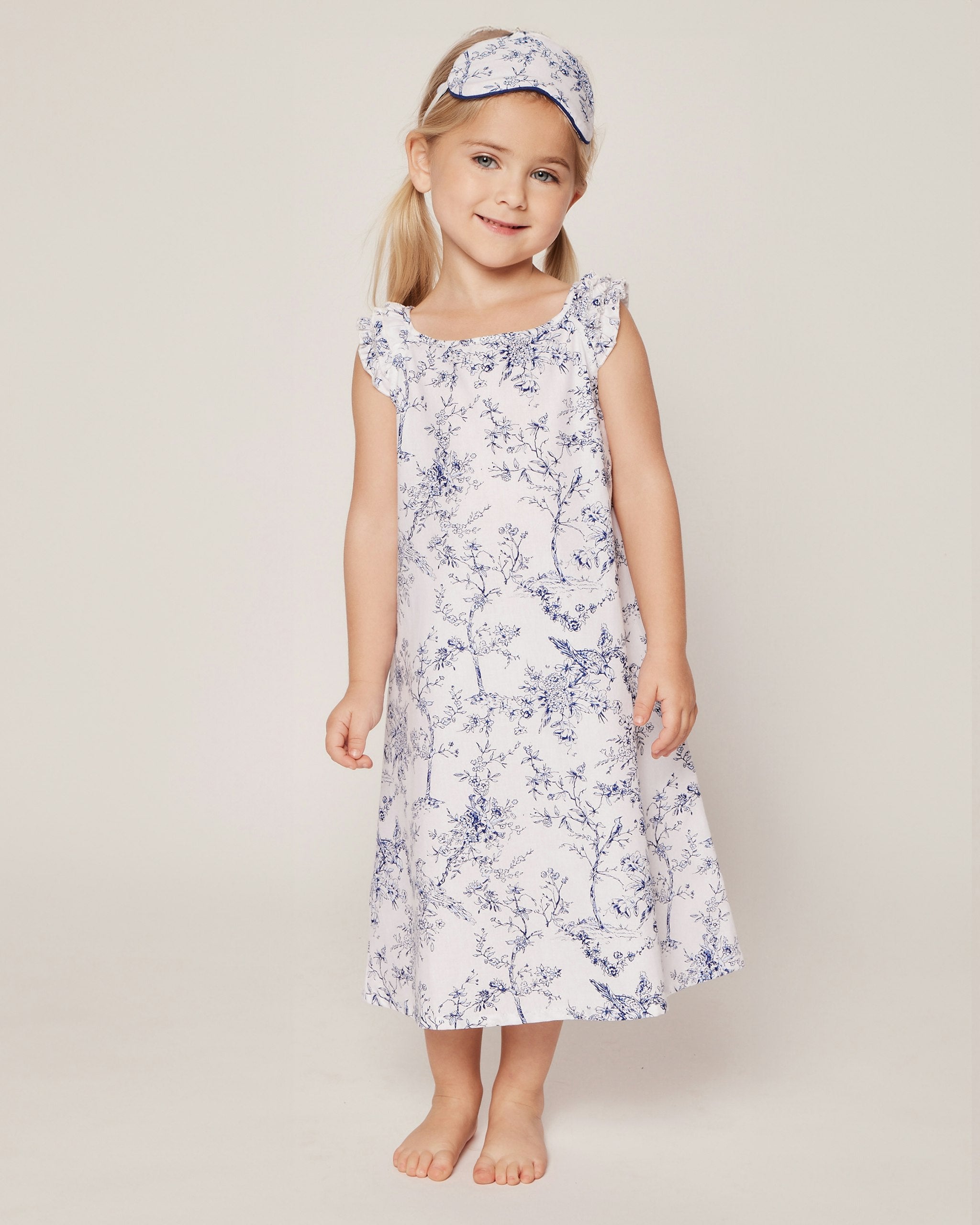 Girl's Twill Amelie Nightgown in Timeless Toile in Timeless Toile#Color_Timeless Toile