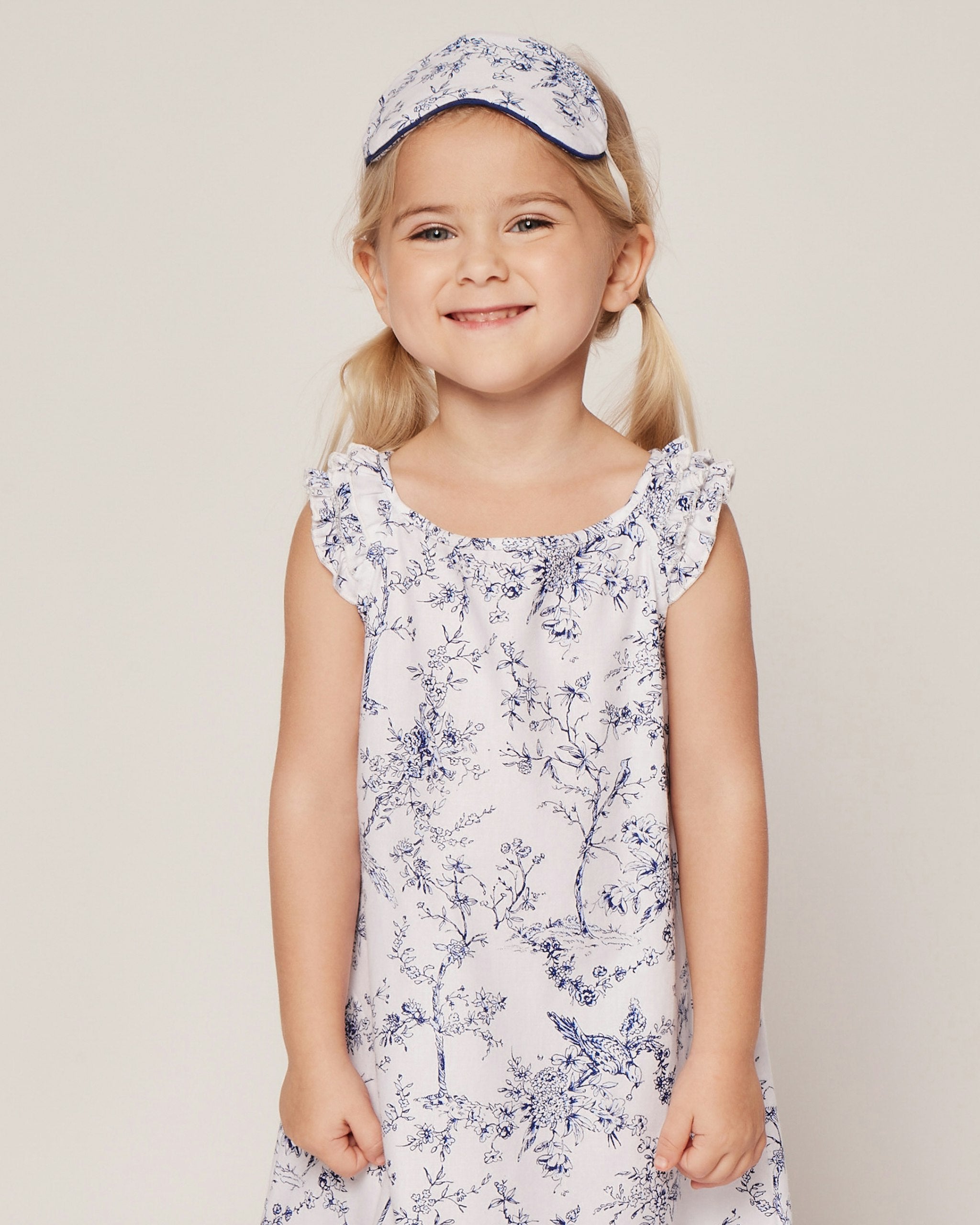 Girl's Twill Amelie Nightgown in Timeless Toile in Timeless Toile#Color_Timeless Toile