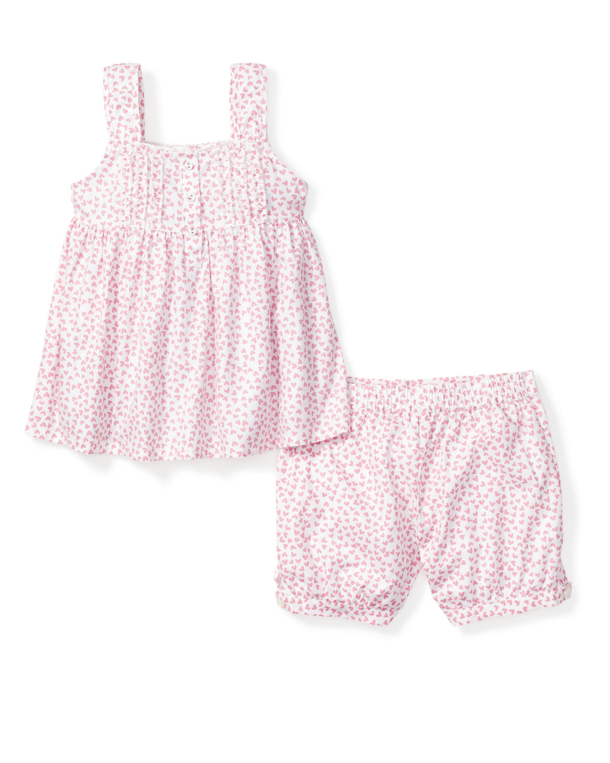 Girl's Twill Charlotte Short Set in Sweethearts in Sweethearts#Color_Sweethearts