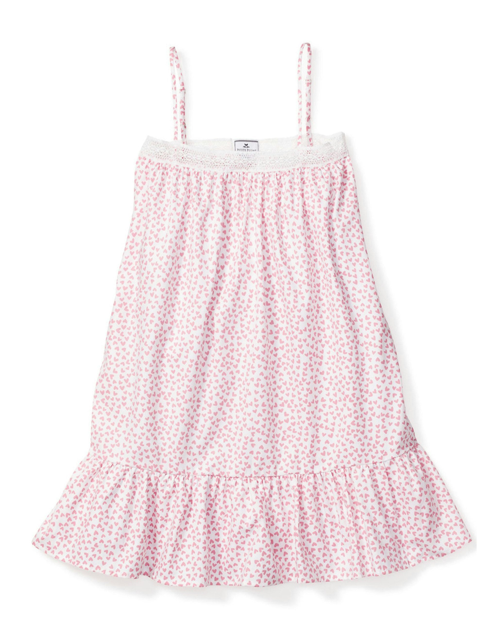 Girl's Twill Lily Nightgown in Seashell Splendor in Sweethearts#Color_Sweethearts