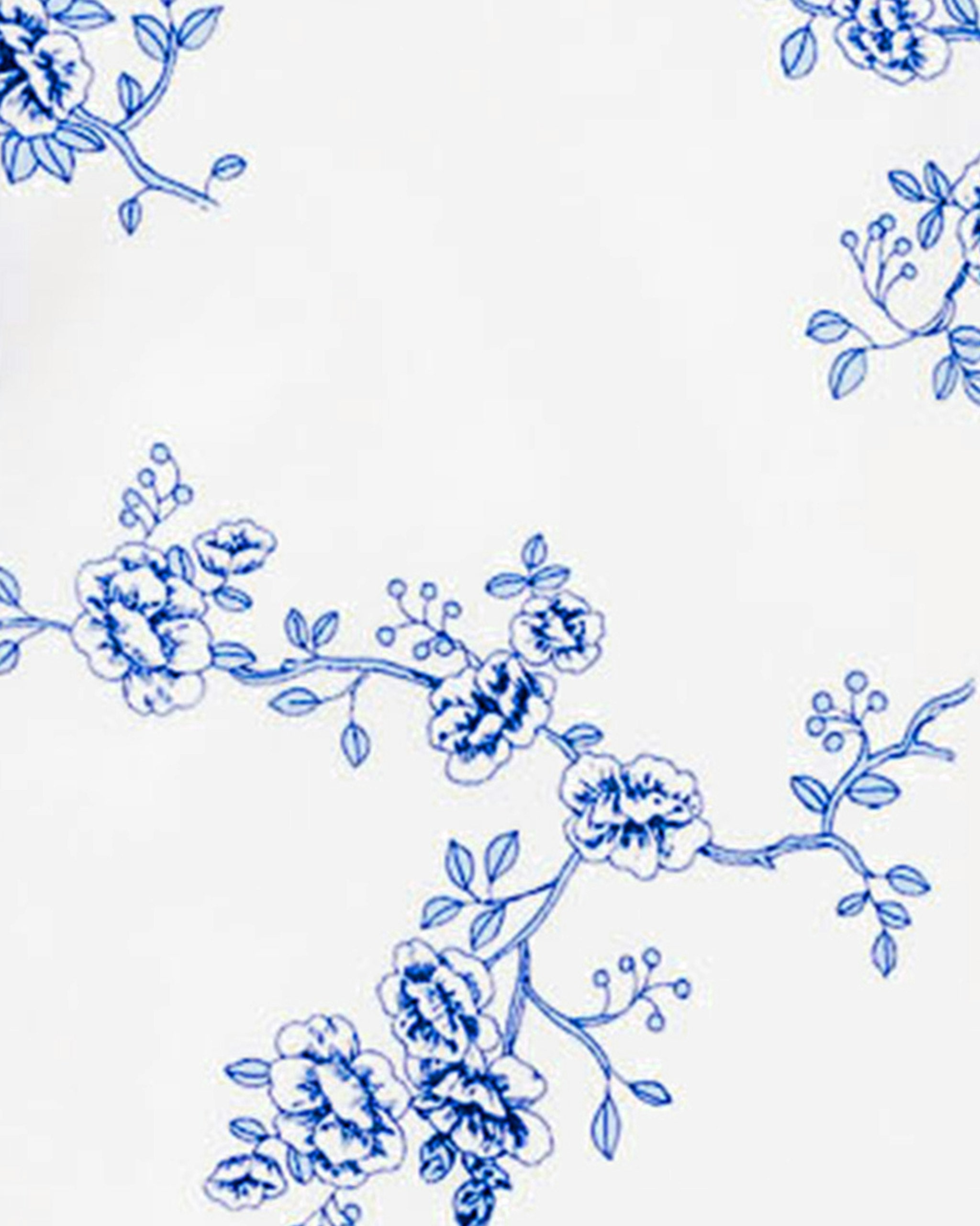 Girl's Twill Lily Nightgown in Indigo Floral in Indigo Floral#Color_Indigo Floral