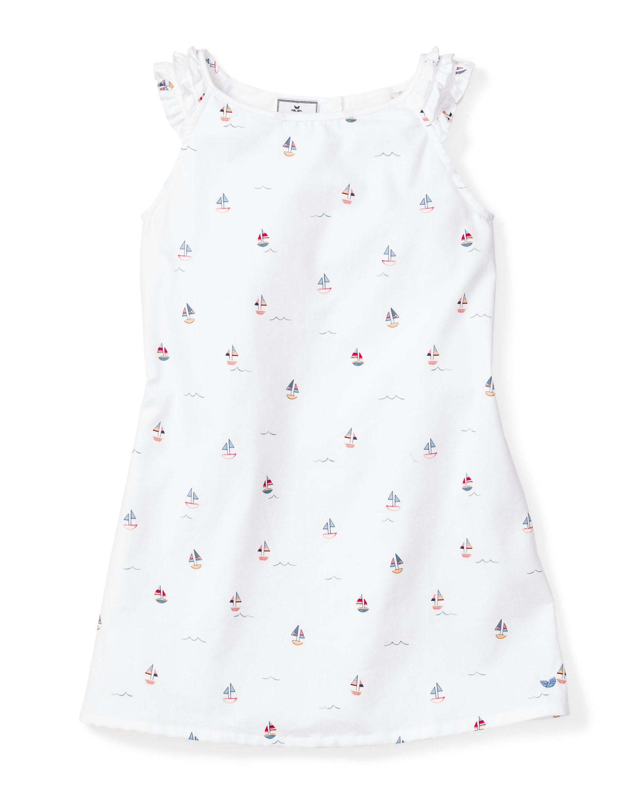Girl's Twill Amelie Nightgown in Buzzing Bees in Bateau#Color_Bateau
