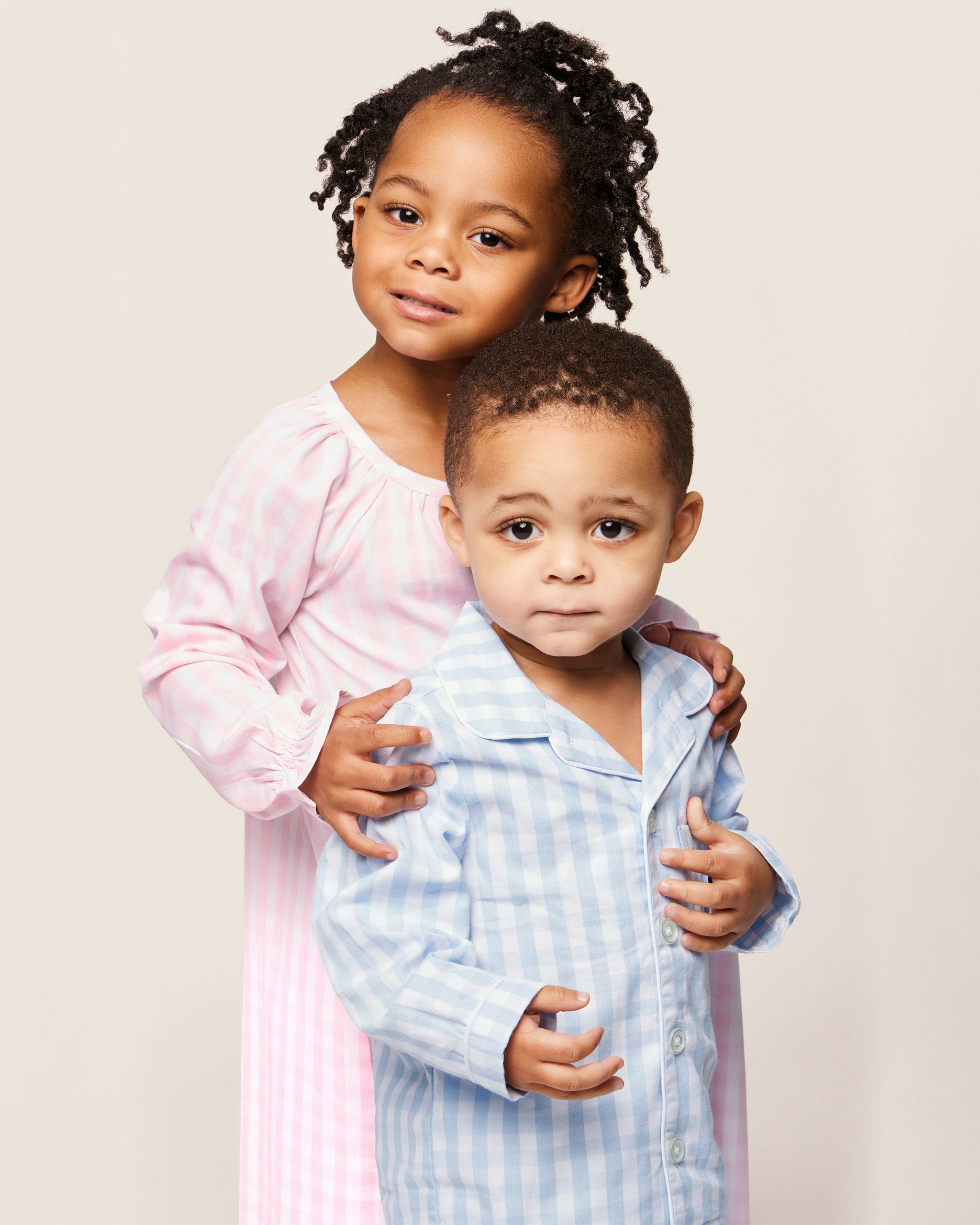 Girl's Twill Delphine Nightgown in Sweethearts in Pink Gingham#Color_Pink Gingham