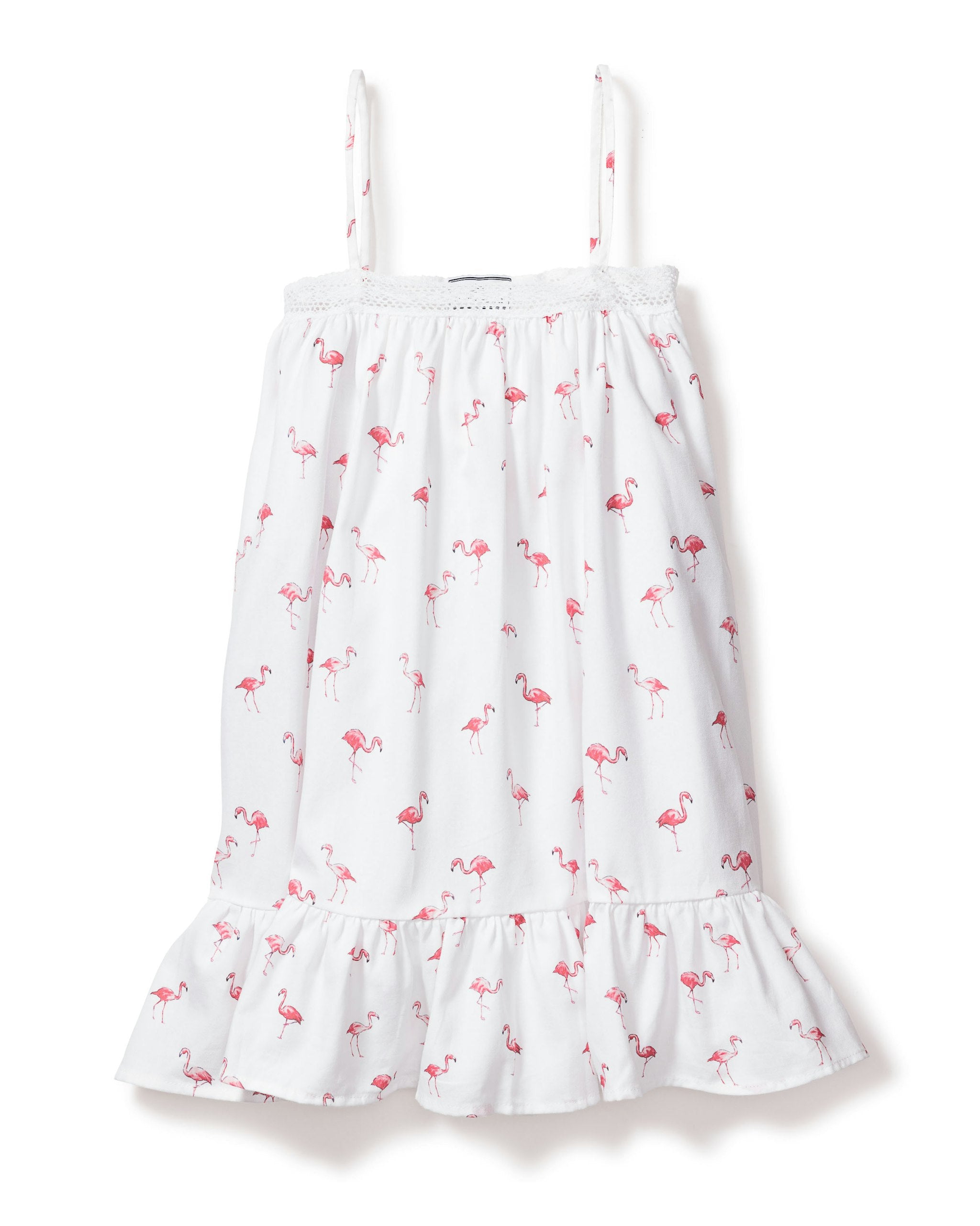 Girl's Twill Lily Nightgown in Seashell Splendor in Flamingos#Color_Flamingos