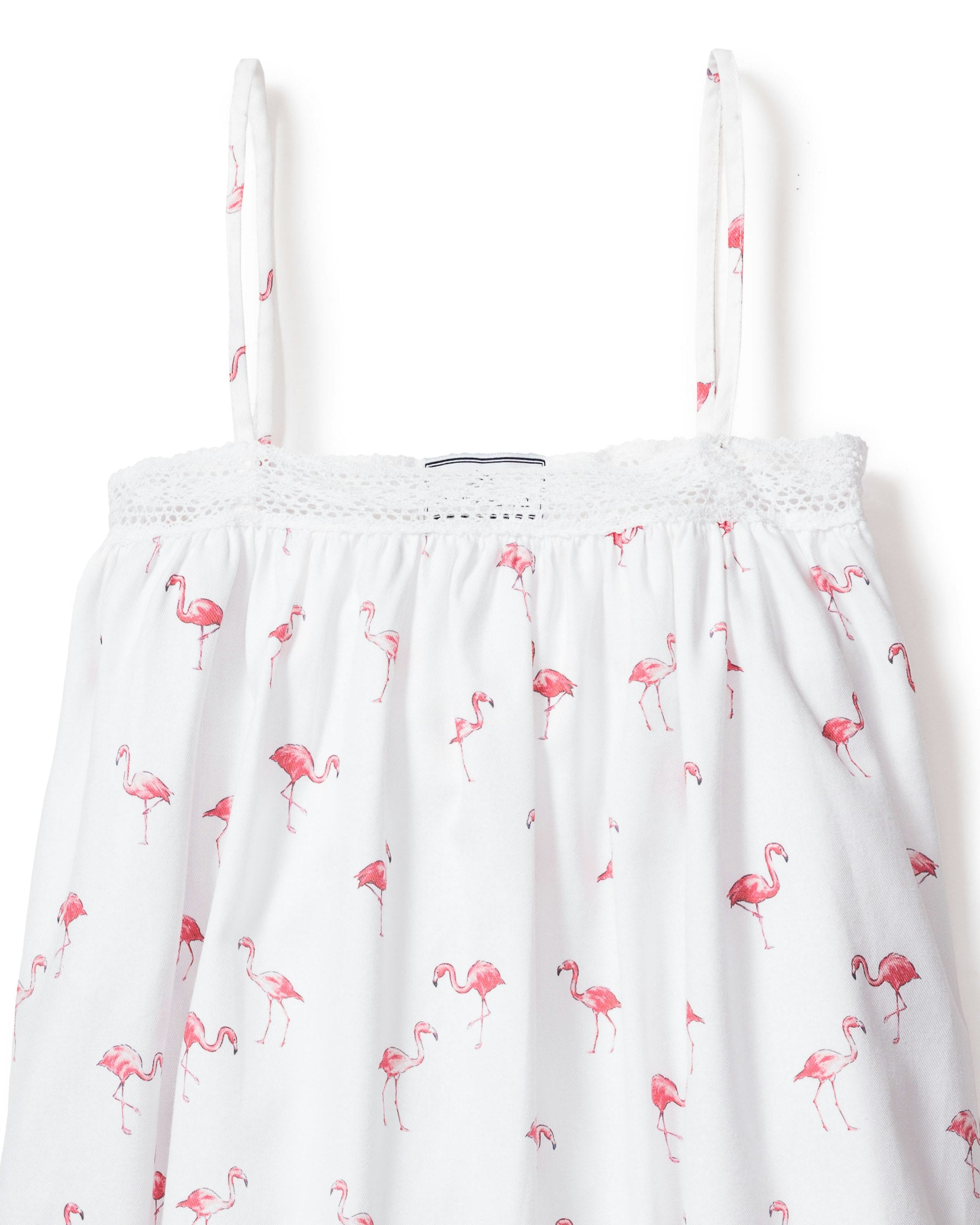 Girl's Twill Lily Nightgown in Seashell Splendor in Flamingos#Color_Flamingos