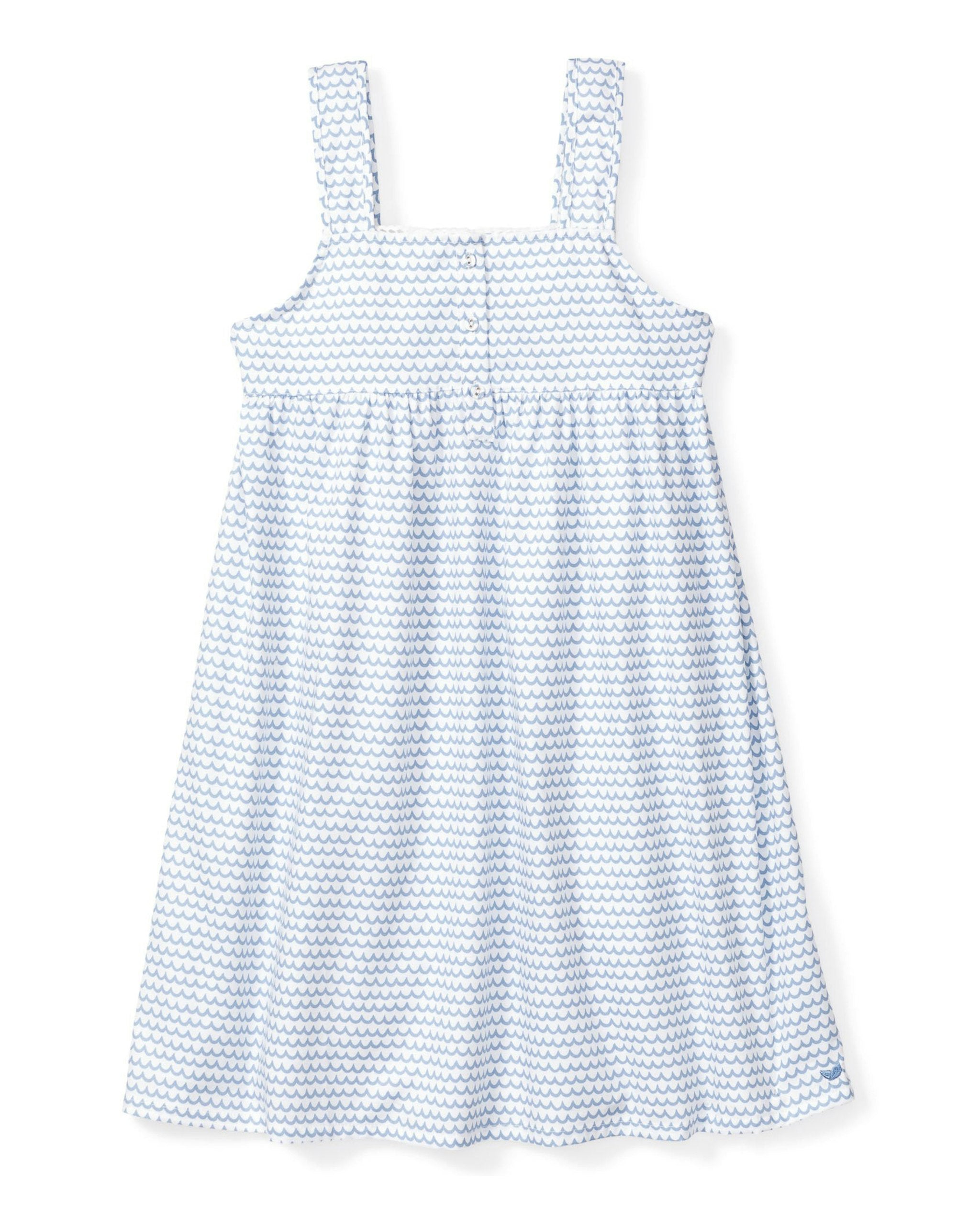 Girl's Twill Charlotte Nightgown in La Mer in La Mer#Color_La Mer