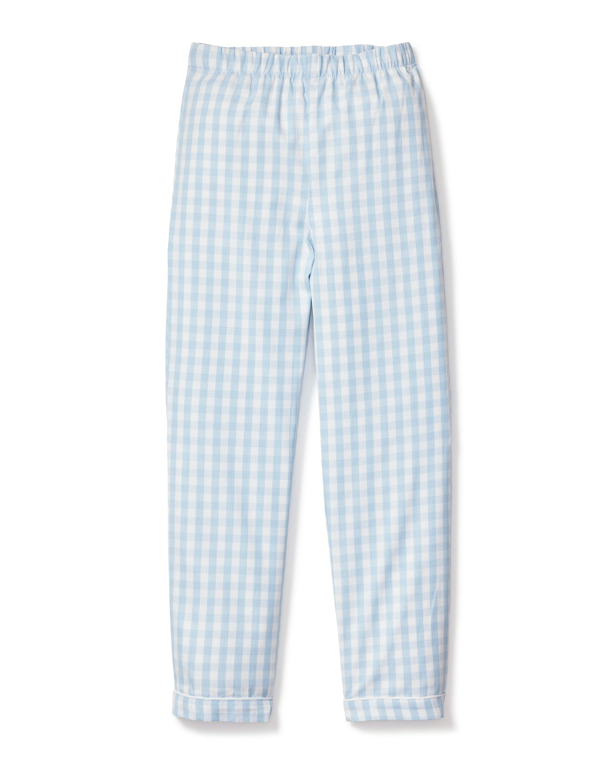 Kid's Twill Pajama Pants in Light Blue Gingham in Light Blue Gingham#Color_Light Blue Gingham