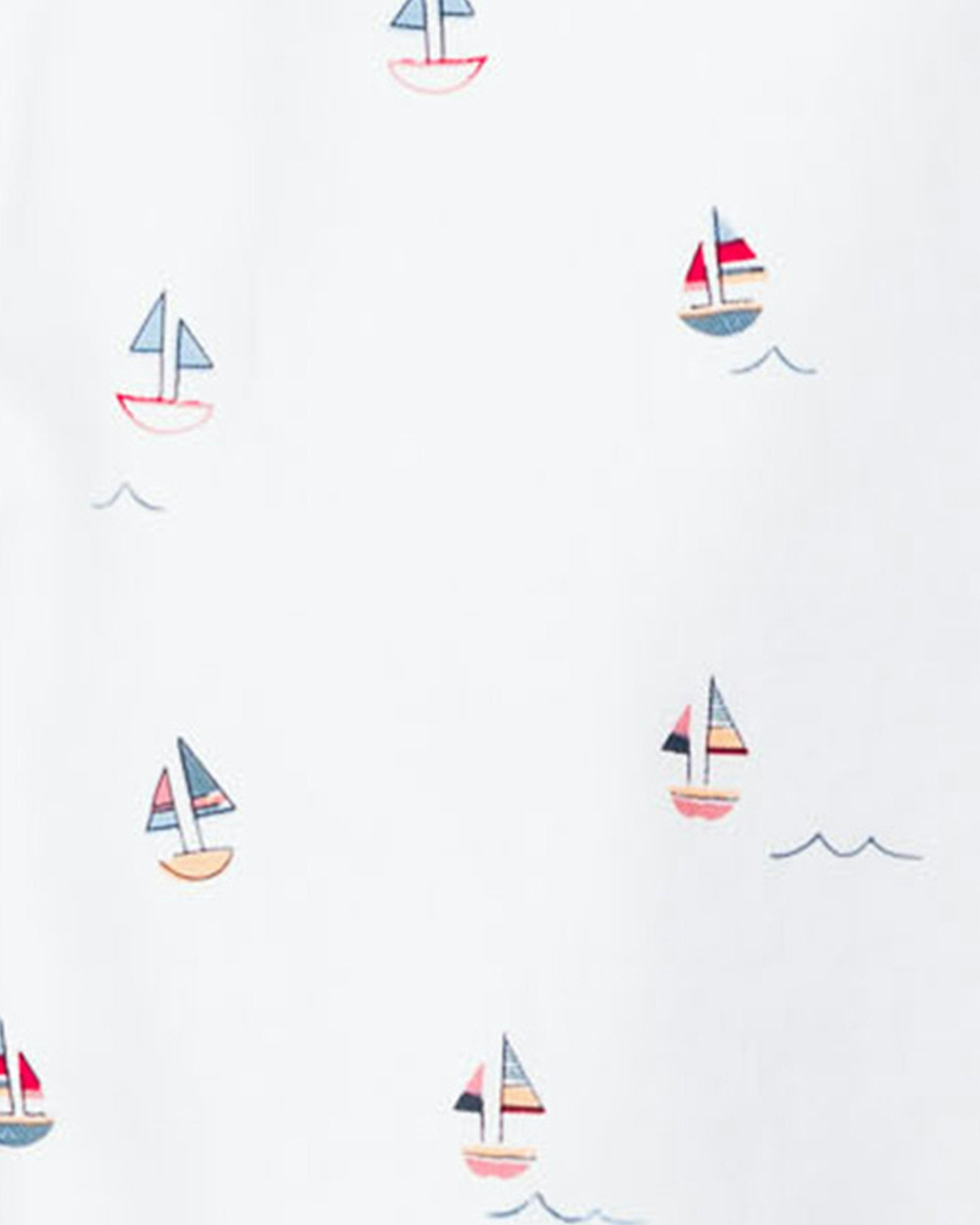Kid's Twill Pajama Set in Flamingos in Bateau#Color_Bateau