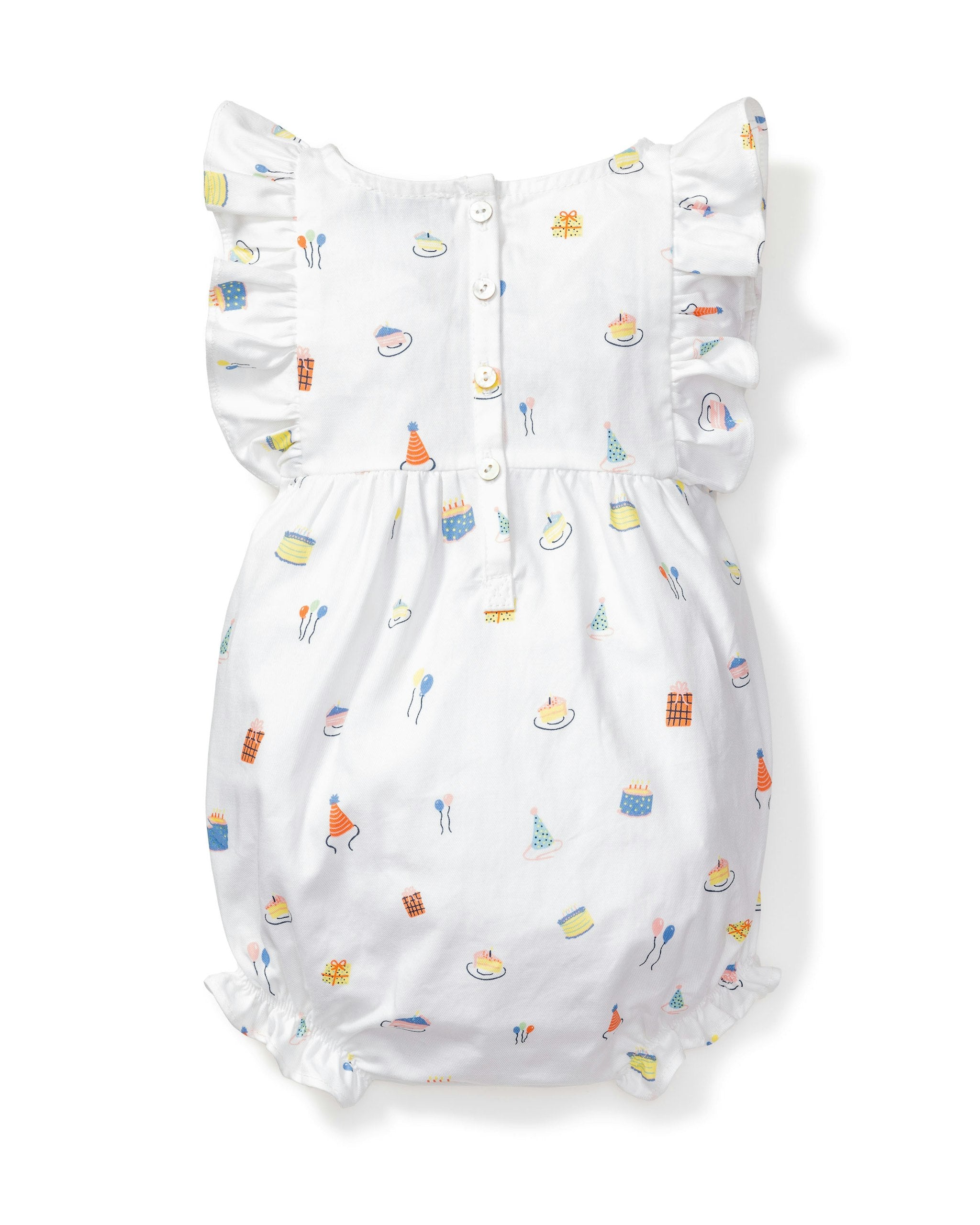Baby's Twill Ruffled Romper in Bateau in Birthday Wishes#Color_Birthday Wishes
