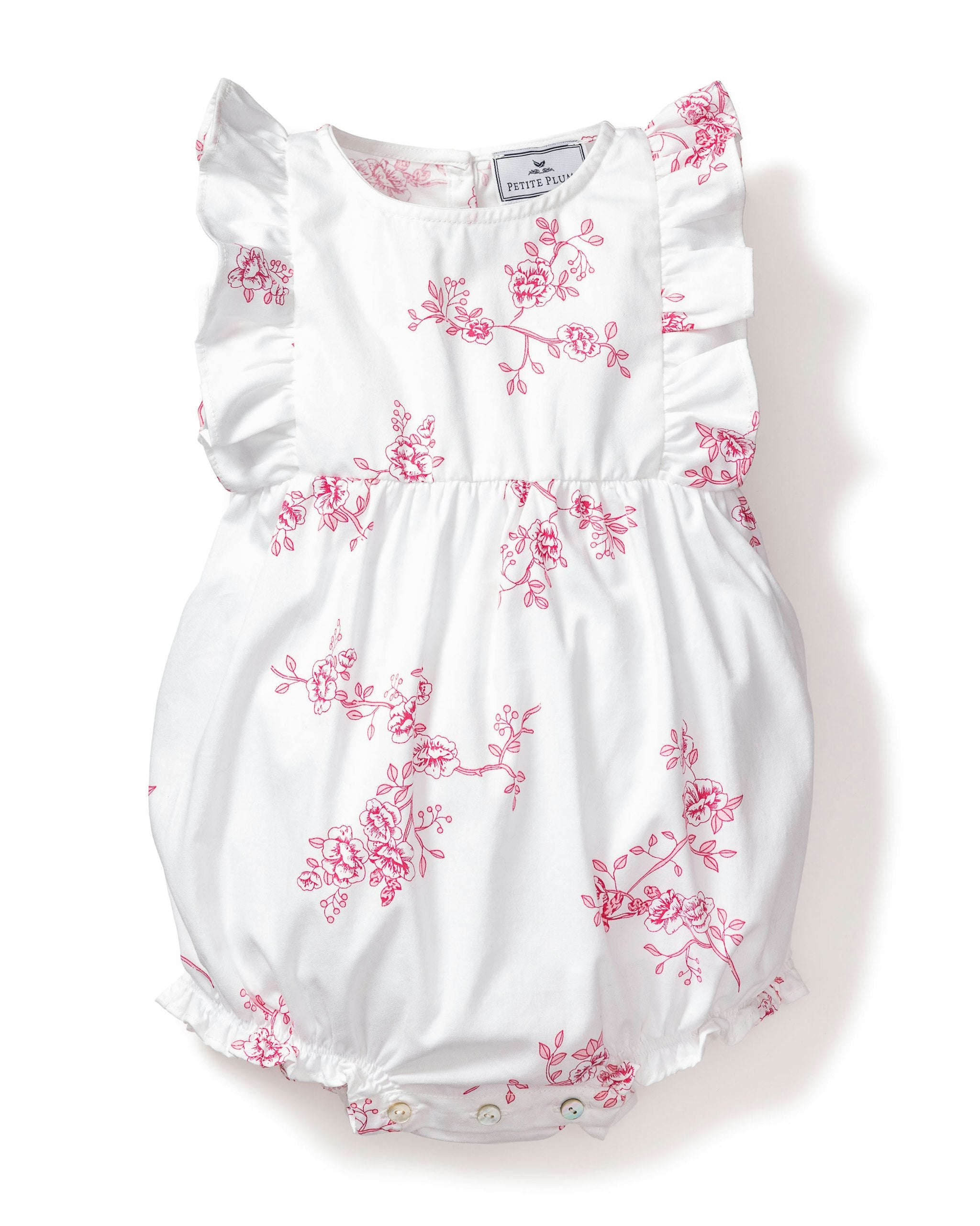 Baby's Ruffled Romper in English Rose Floral in English Rose Floral#Color_English Rose Floral