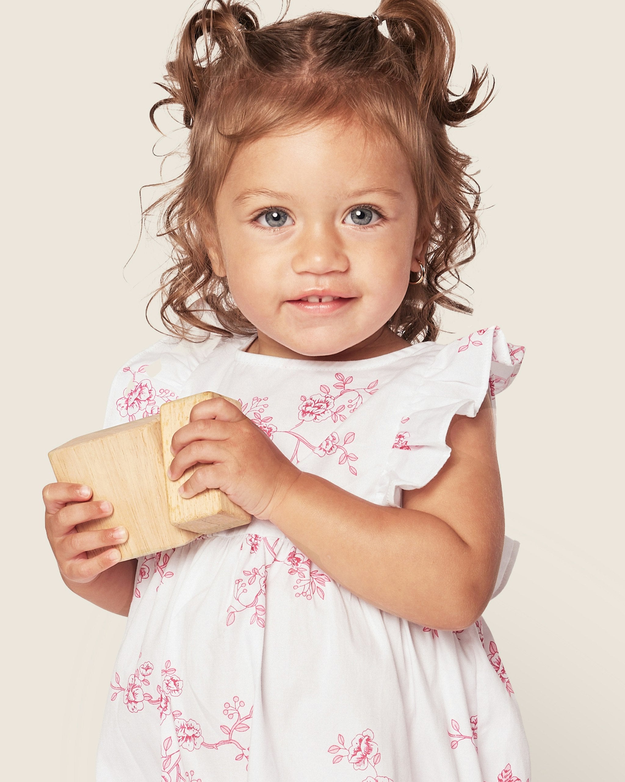 Baby's Ruffled Romper in English Rose Floral in English Rose Floral#Color_English Rose Floral
