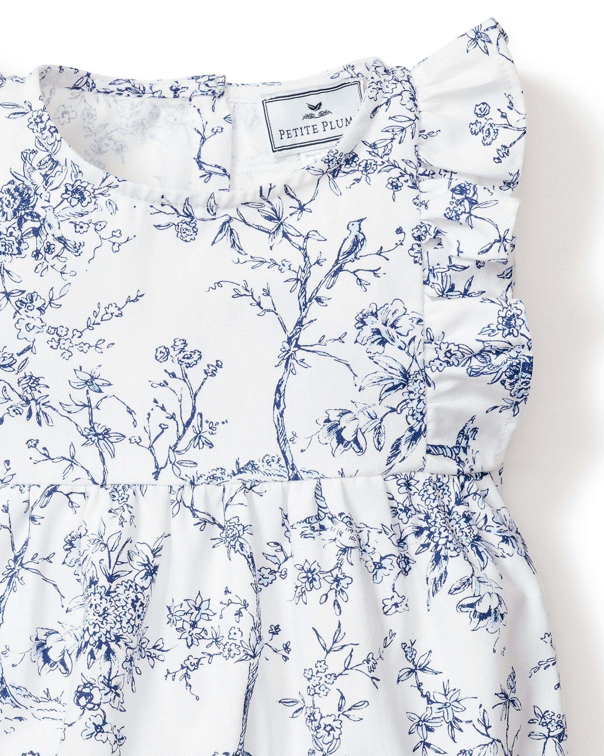Baby's Twill Ruffled Romper in Pink Timeless Toile in Timeless Toile#Color_Timeless Toile