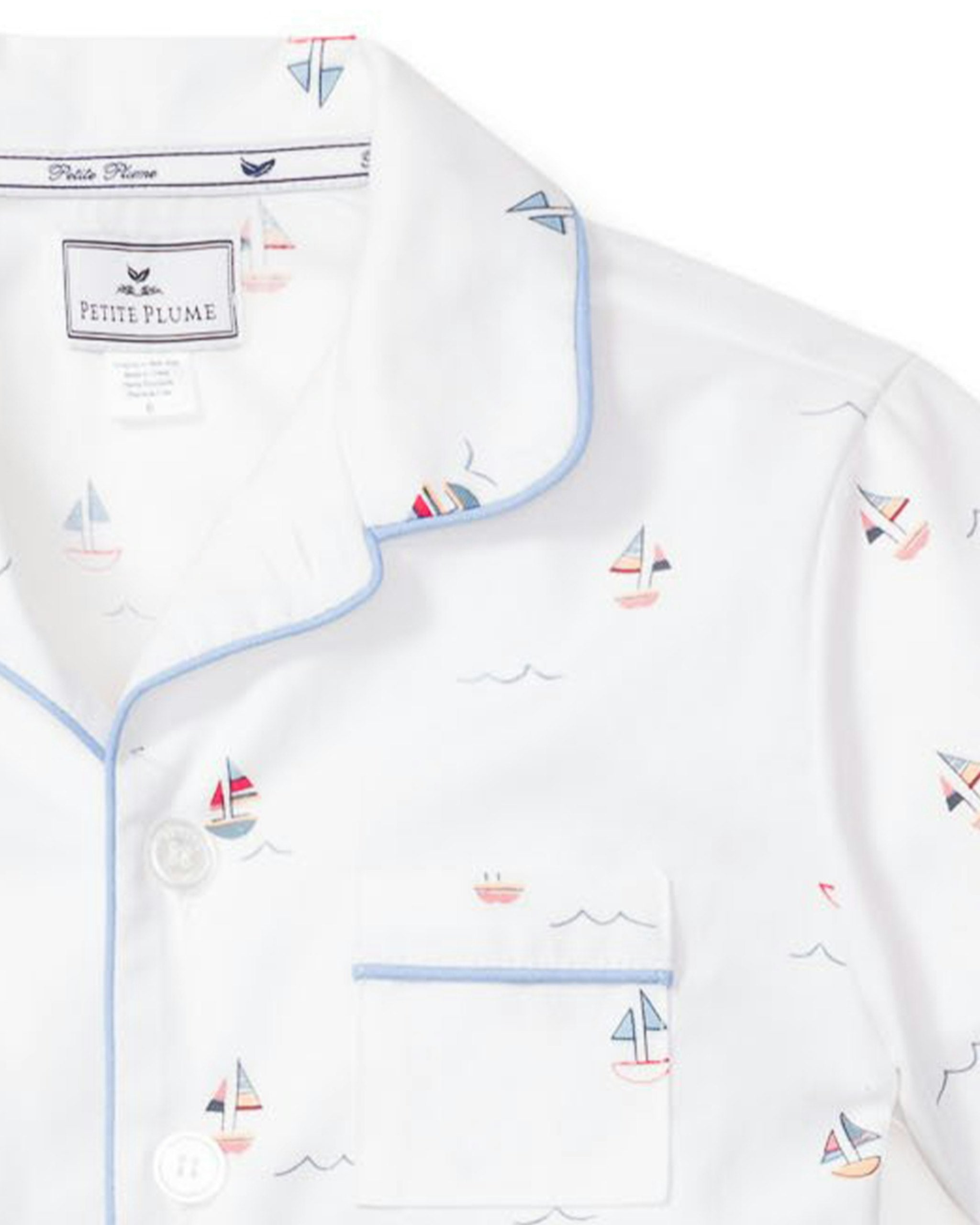 Kid's Twill Short Set in Anchors Away in Bateau#Color_Bateau