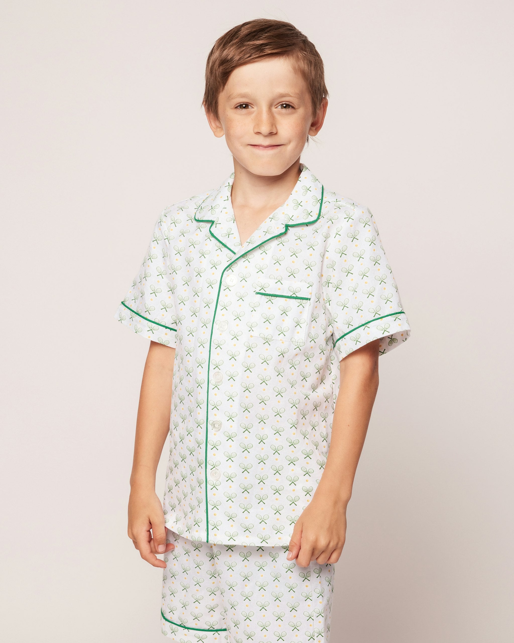 Kid's Twill Pajama Short Set in Match Point in Match Point#Color_Match Point
