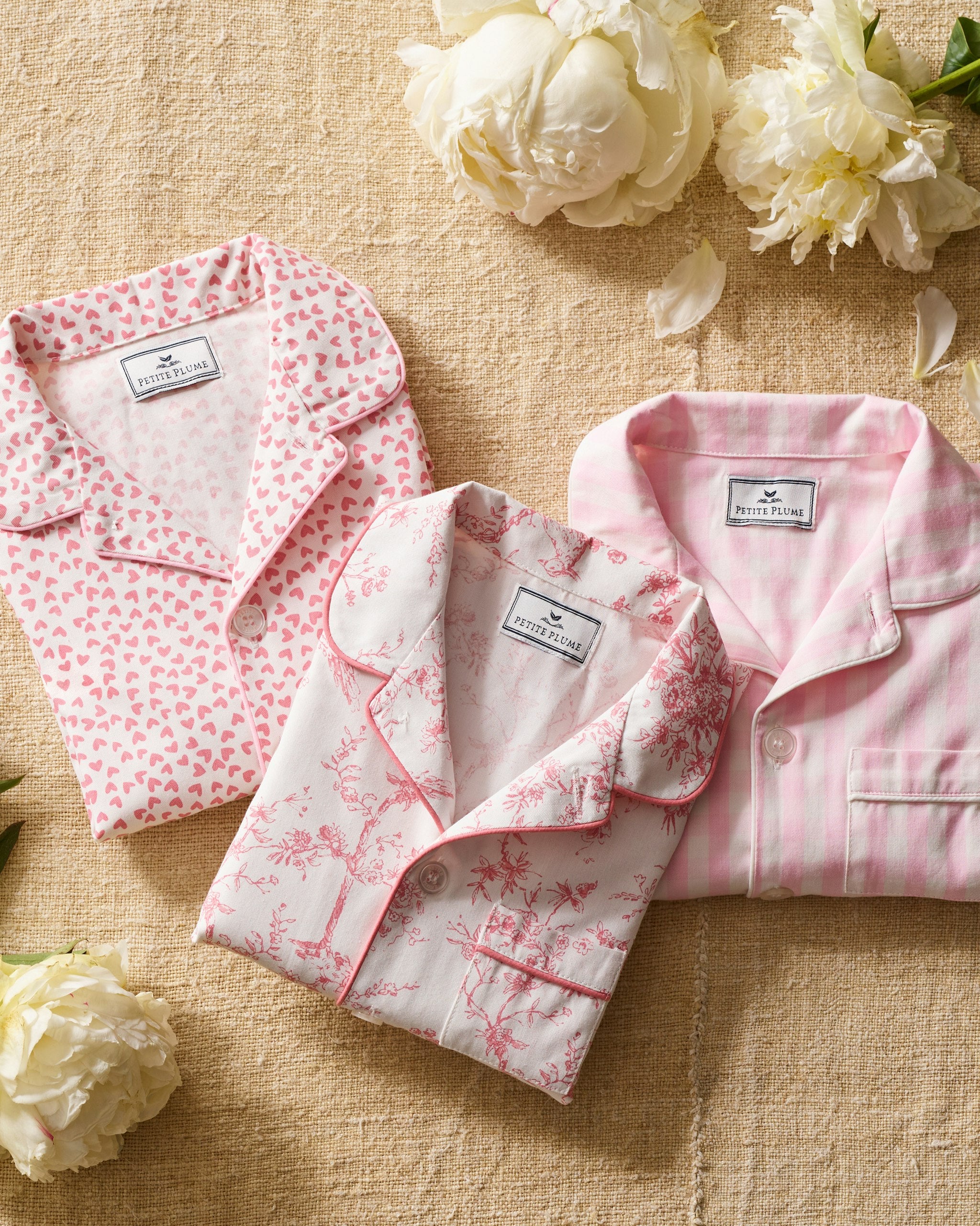 Kid's Twill Short Set in Light Blue Gingham in Pink Gingham#Color_Pink Gingham