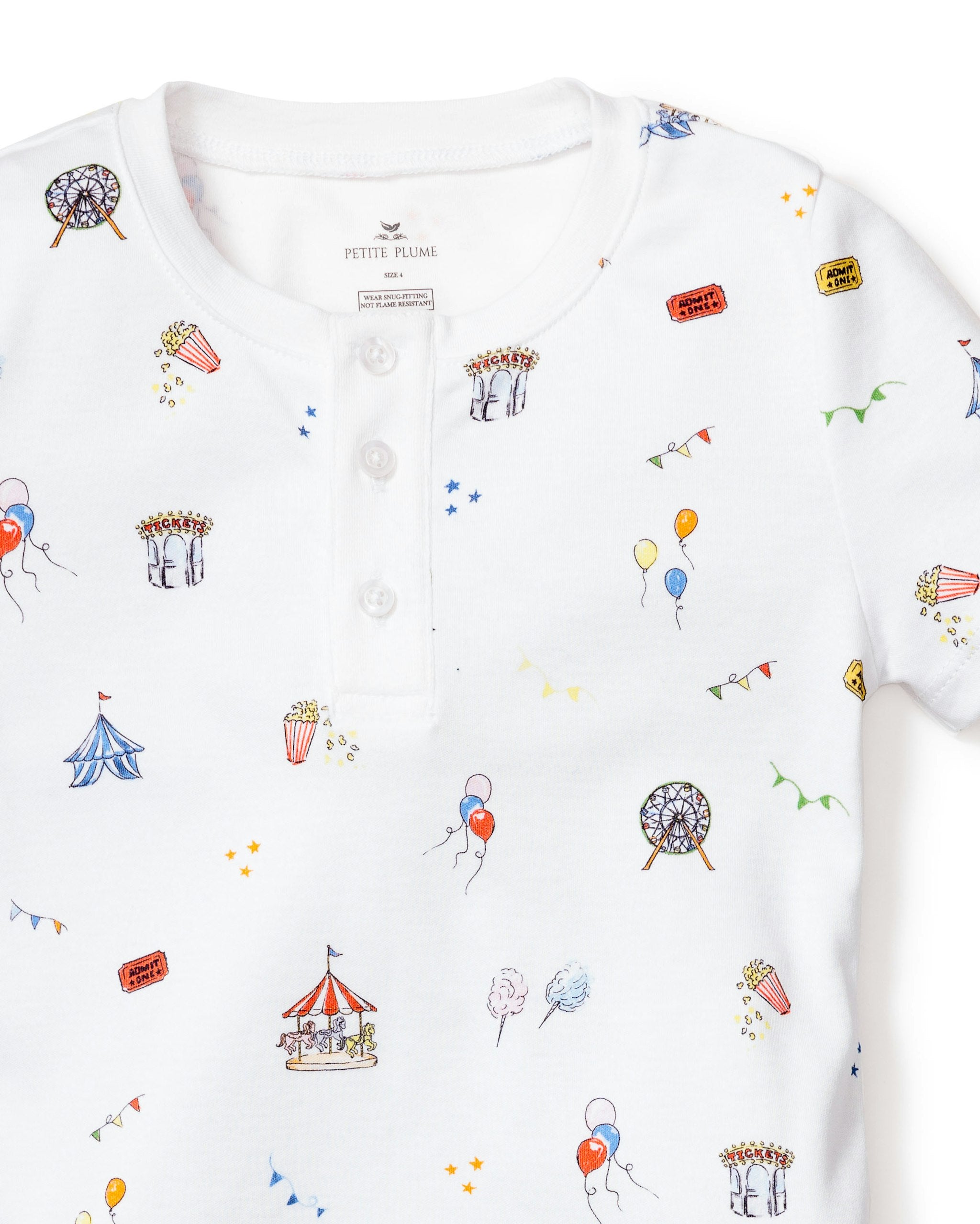 Kid's Pima Snug Fit Pajama Short Set in Whales in Carnival Memories#Color_Carnival Memories