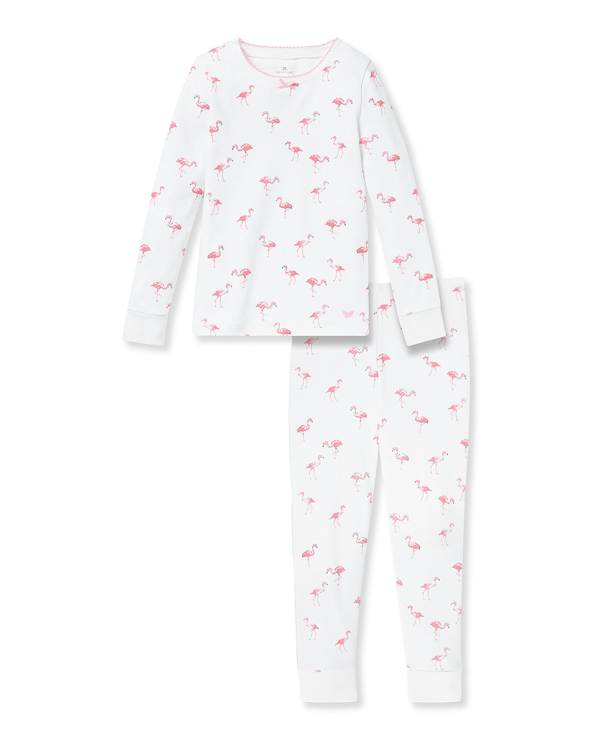 Kids Pima Snug Fit Pajama Set in Flamingos in Flamingos#Color_Flamingos