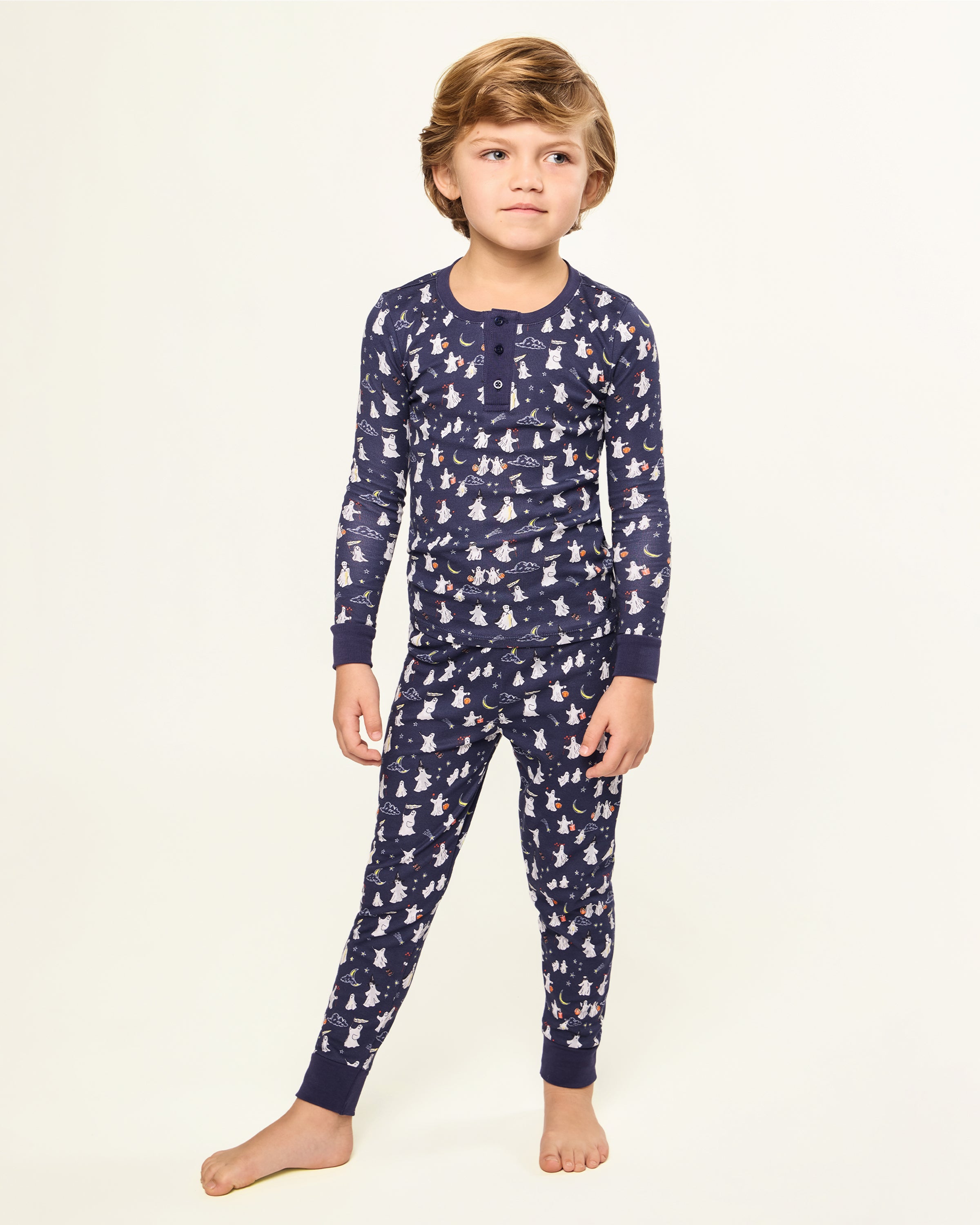 Kids Pima Snug Fit Pajama Set in Spooky Slumber