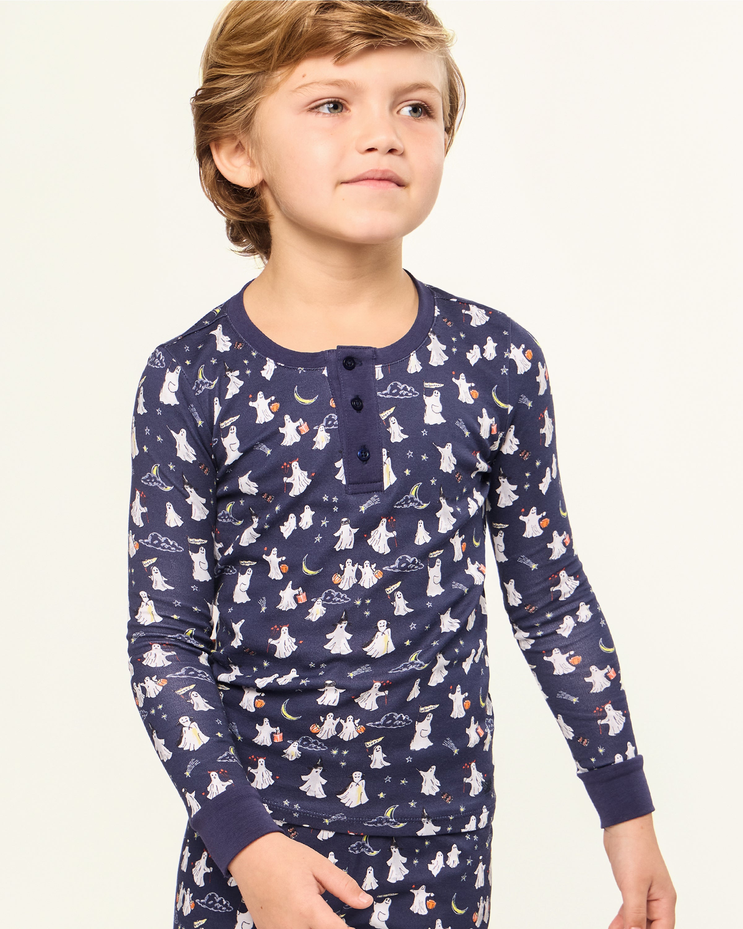 Kids Pima Snug Fit Pajama Set in Spooky Slumber
