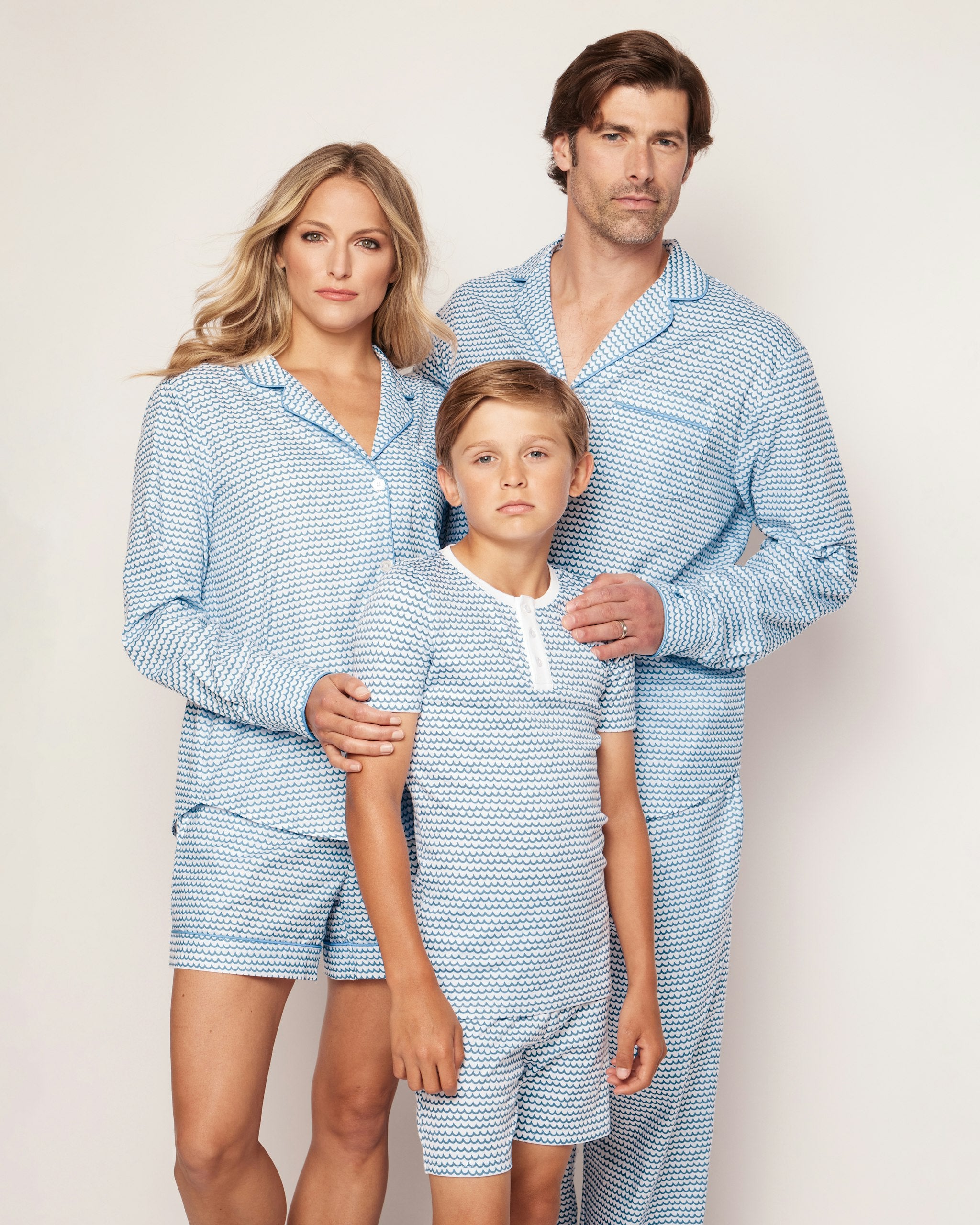 Kid's Pima Snug Fit Short Set in Bateau in La Mer#Color_La Mer