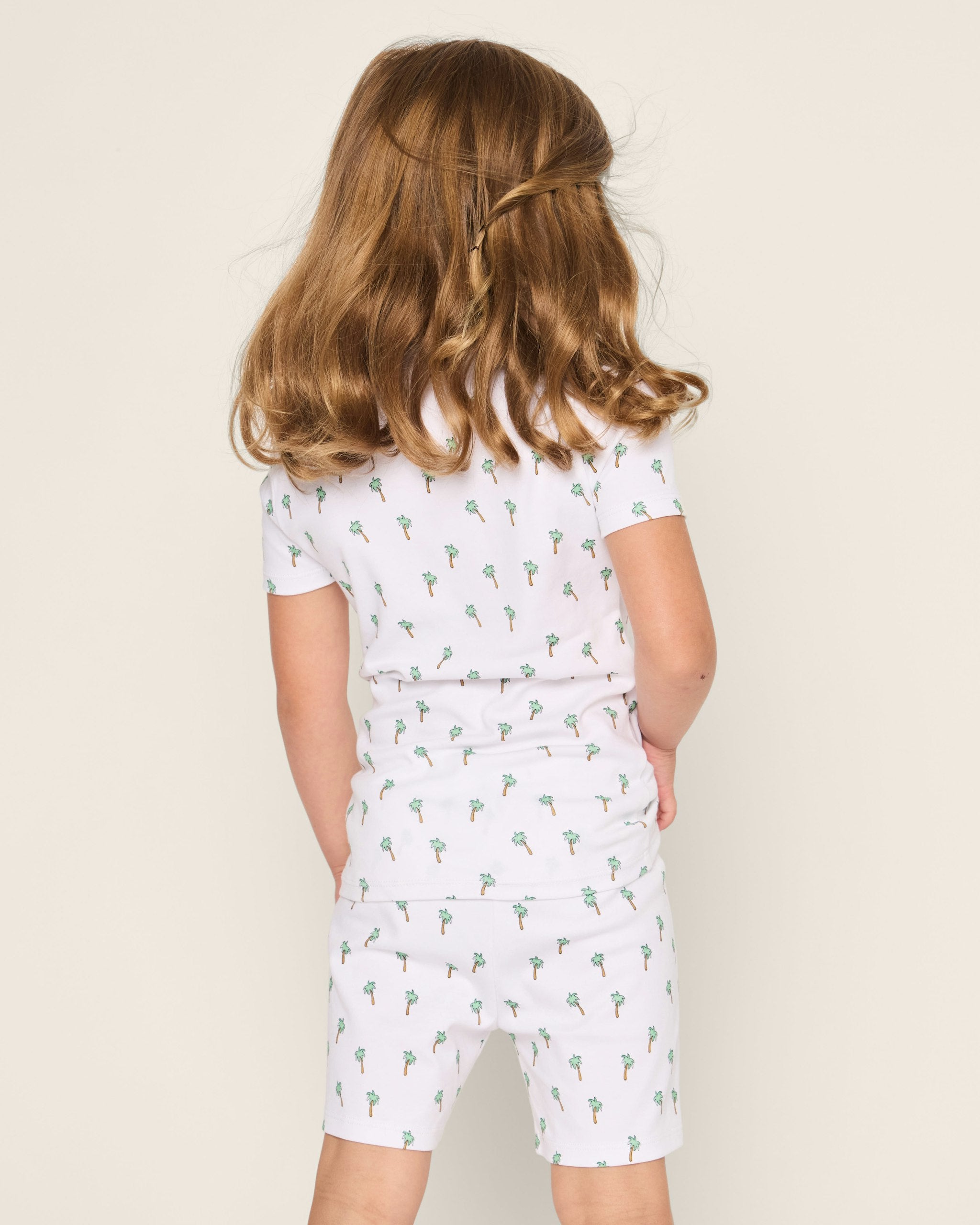 Kid's Pima Snug Fit Short Set in Palmier in Palmier#Color_Palmier