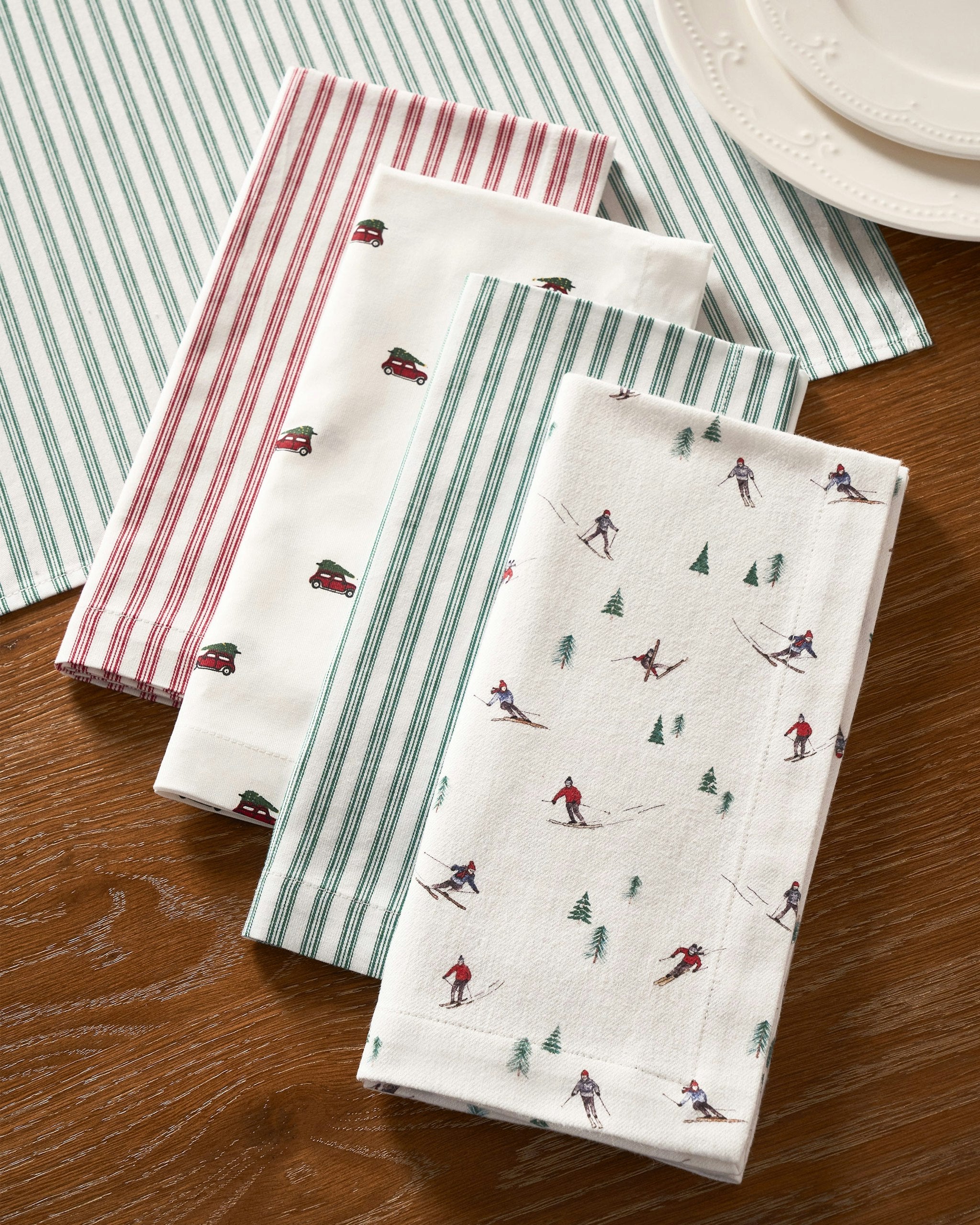 Signature Twill Napkins in Antique Red Ticking in Antique Red Ticking#Color_Antique Red Ticking