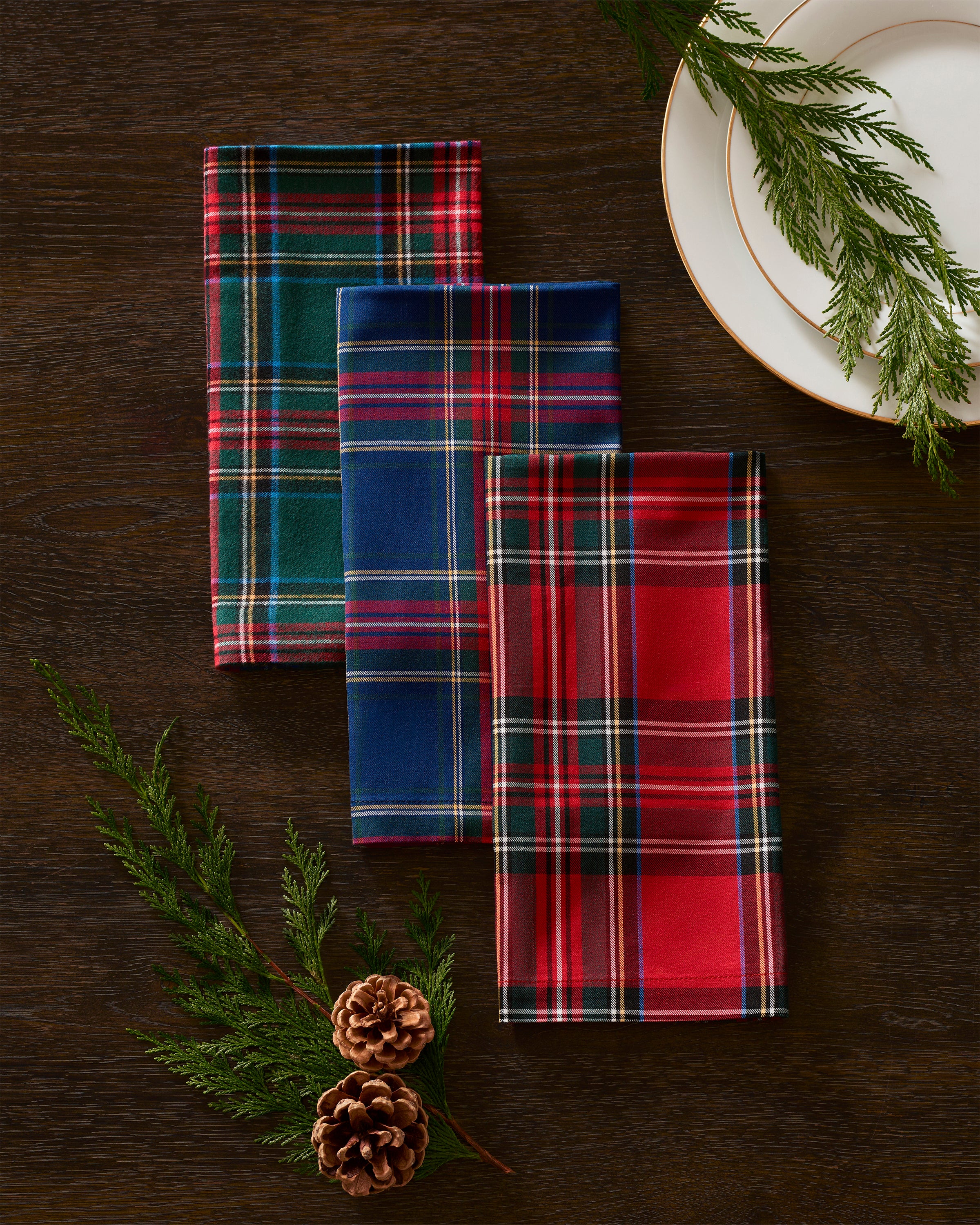 Signature Twill Napkins in Kensington Tartan