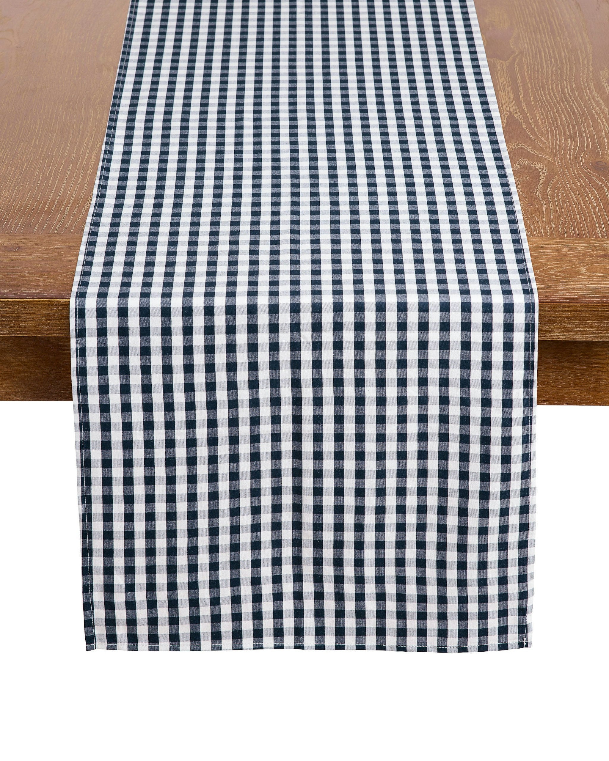 Signature Twill Runner in Timeless Toile in Navy Gingham#Color_Navy Gingham