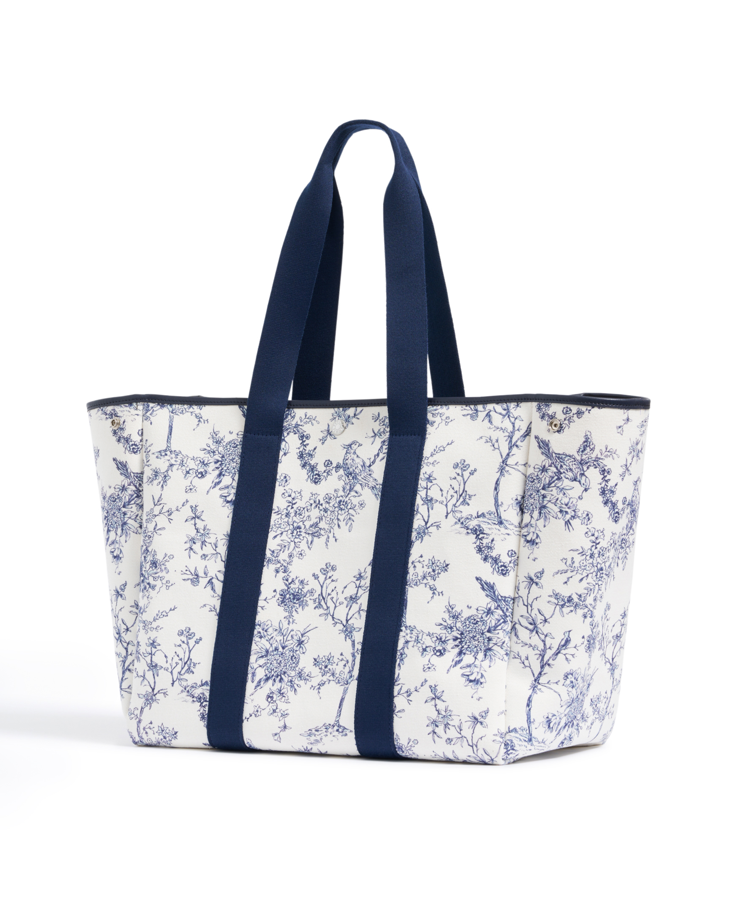 The Beckett Canvas Tote Bag in Timeless Toile