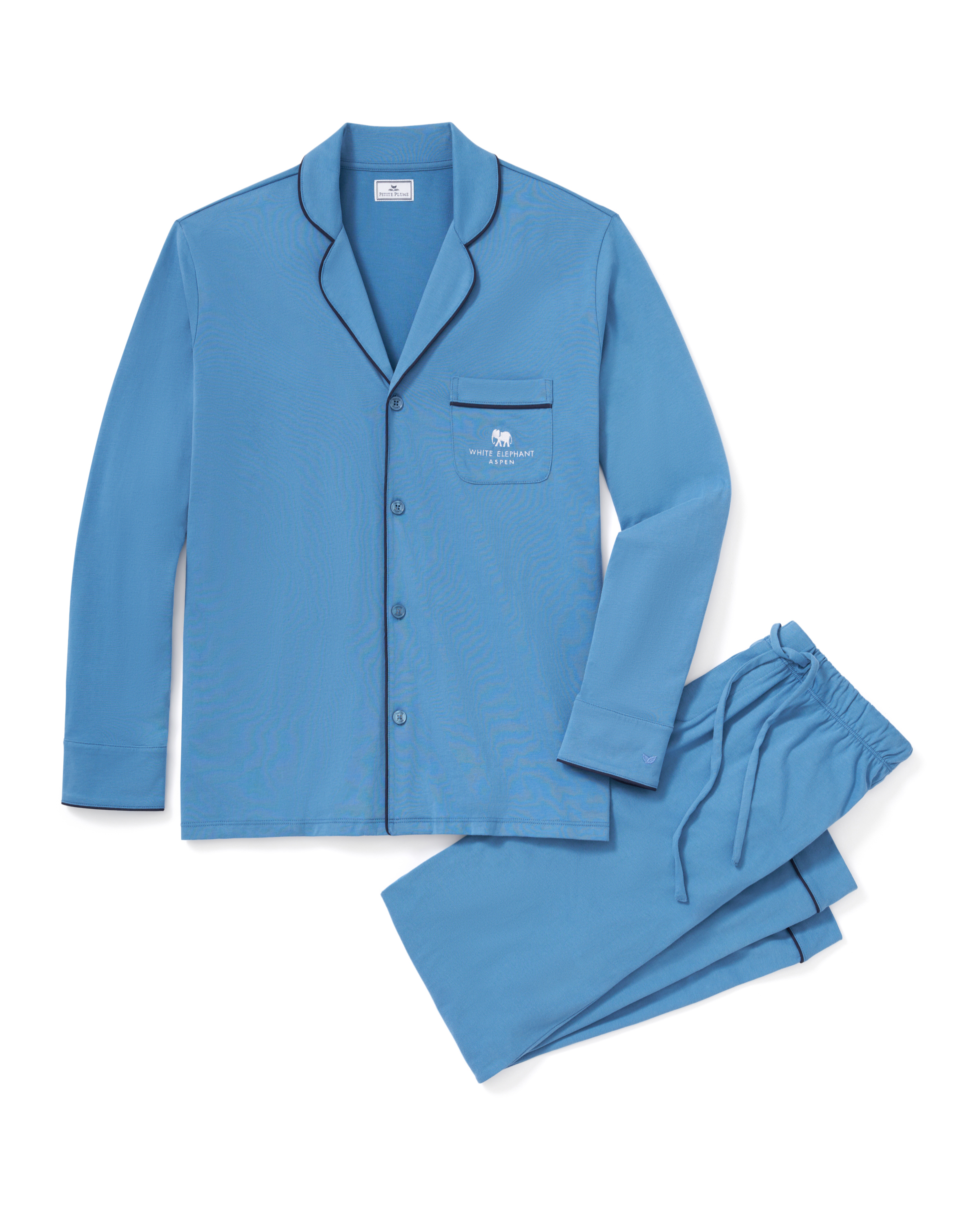 Petite Plume x White Elephant Men's Pima Pajama Set
