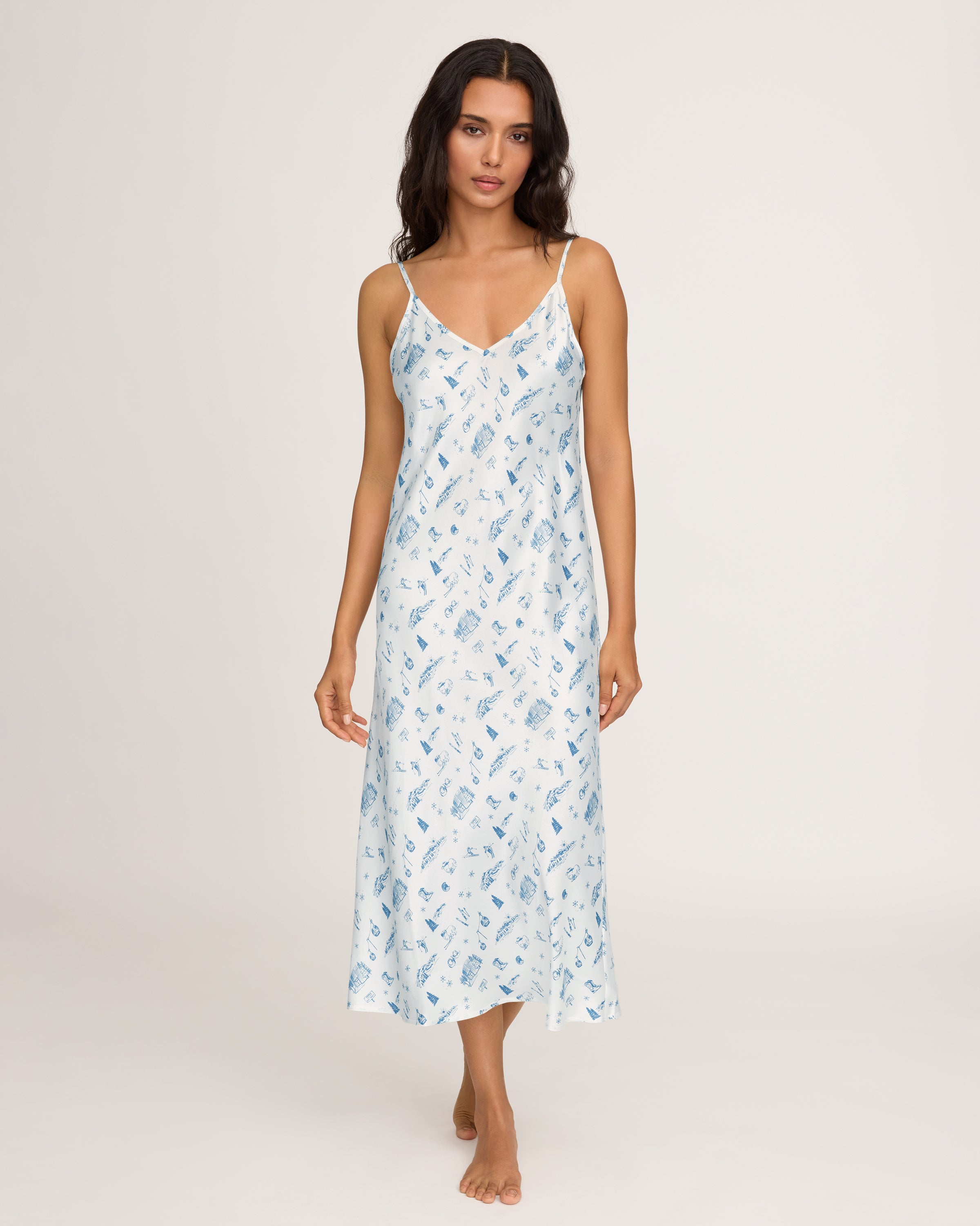 Petite Plume x White Elephant Women's Silk Cosette Nightgown