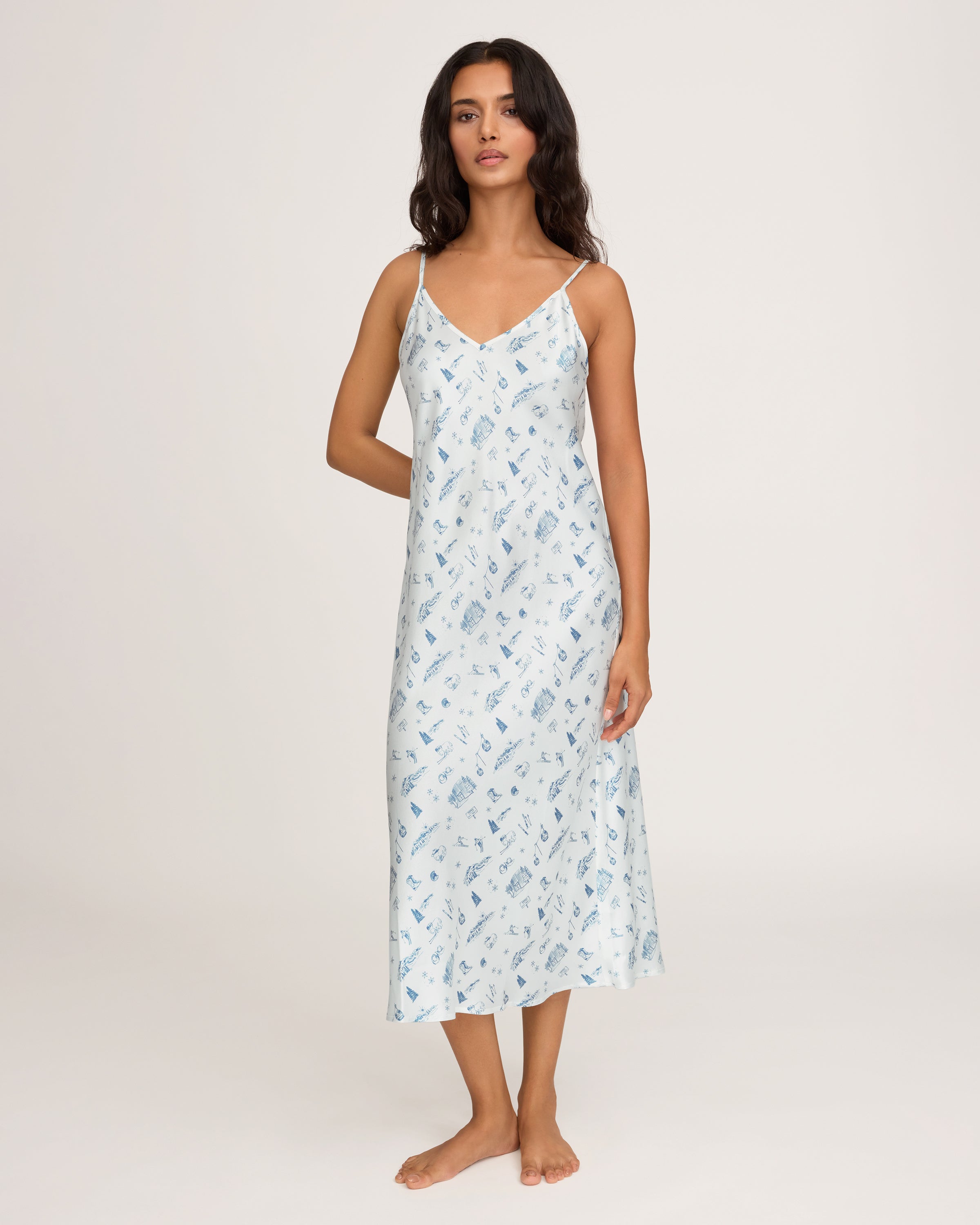 Petite Plume x White Elephant Women's Silk Cosette Nightgown