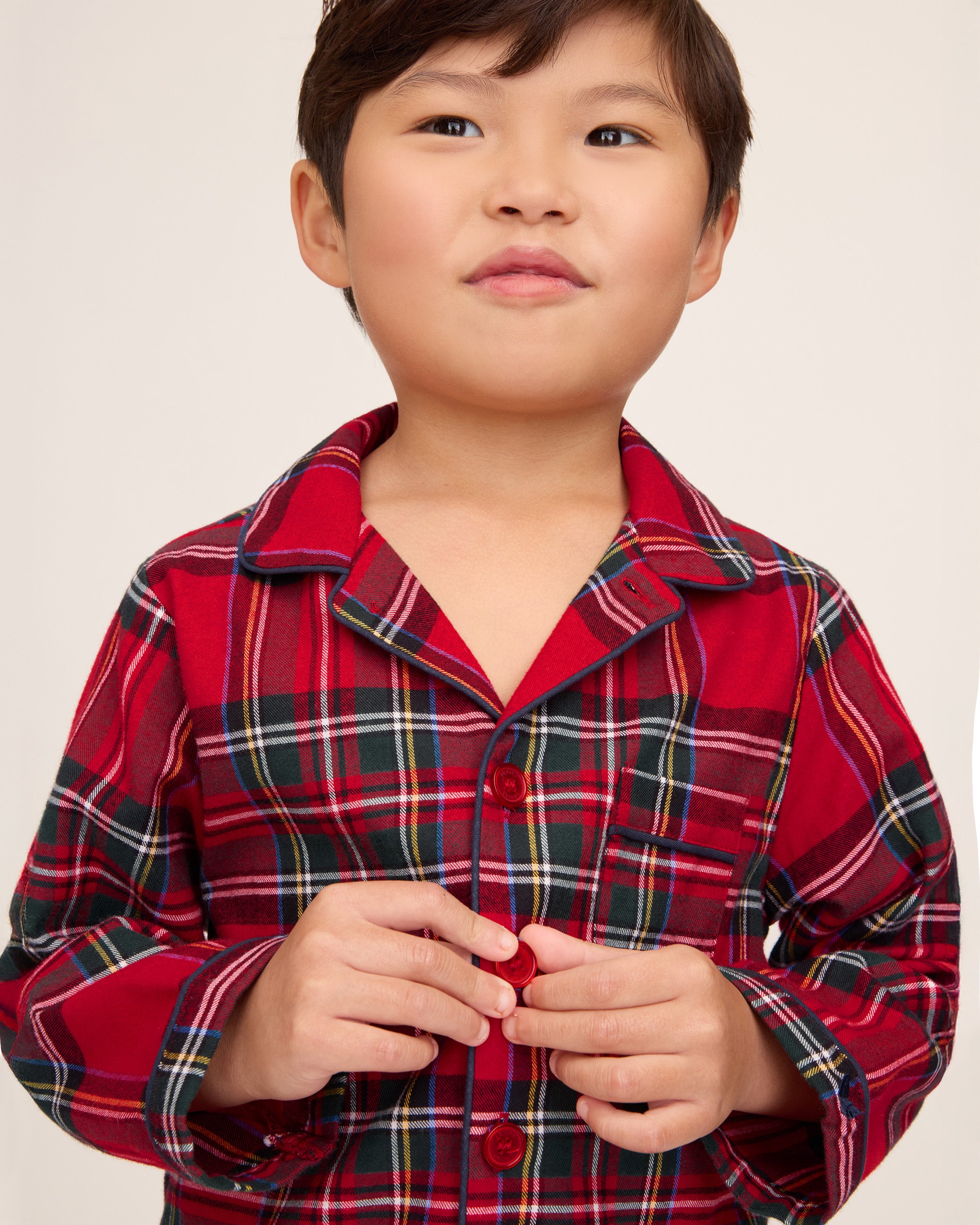 Kid's Brushed Twill Pajama Set in Imperial Tartan