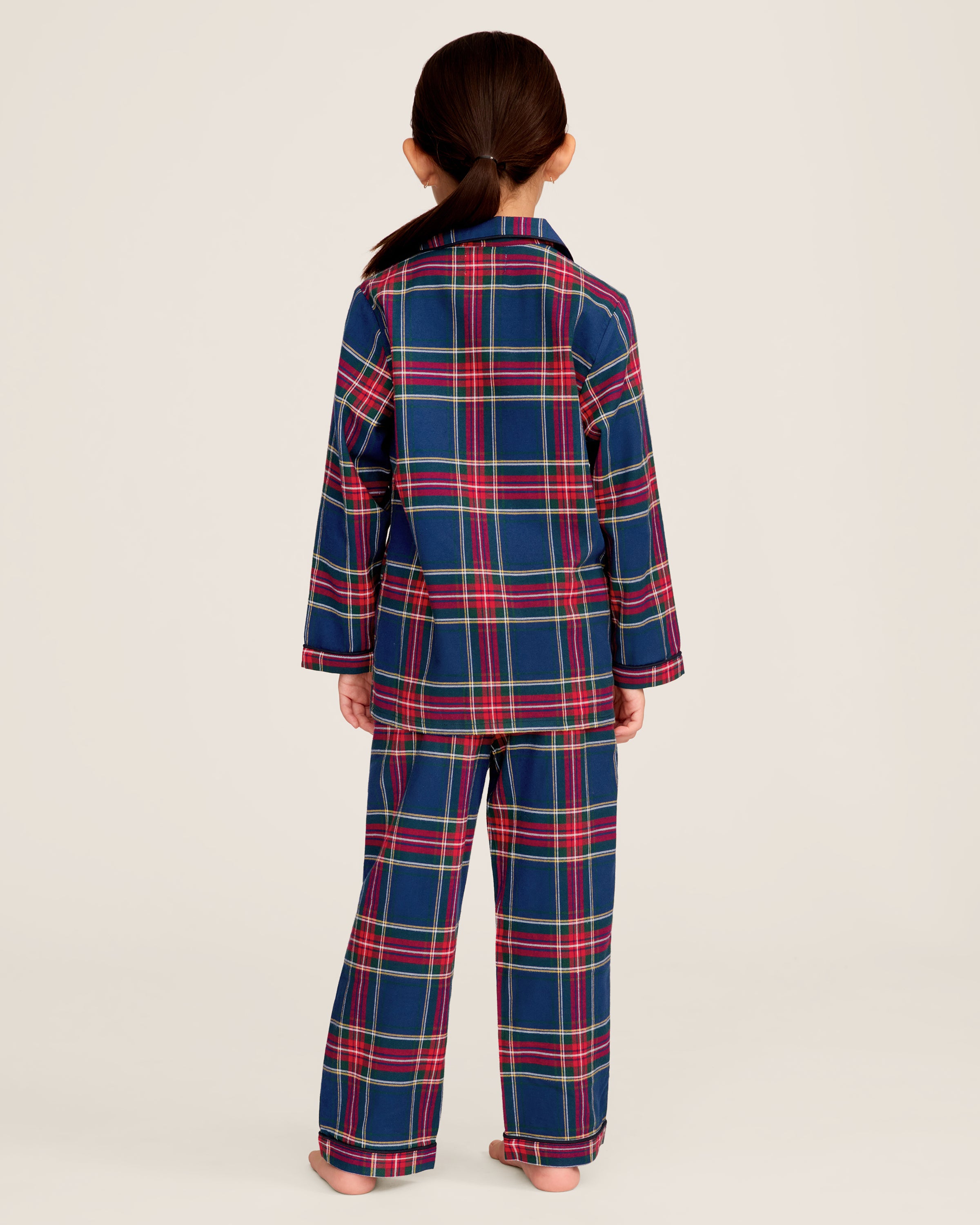 Kid's Brushed Twill Pajama Set in Windsor Tartan