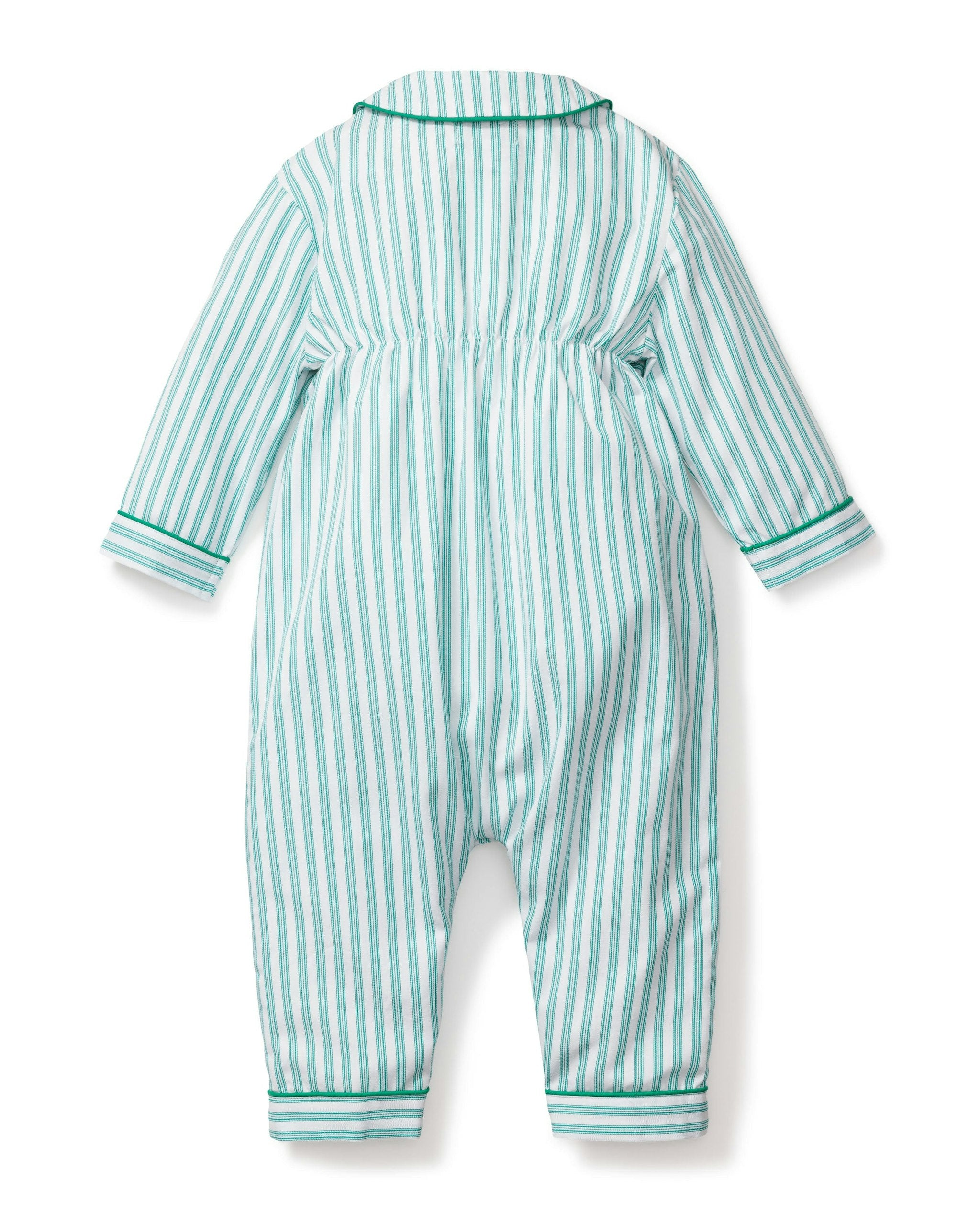 Emerald Ticking Cambridge Romper in Emerald Ticking#Color_Emerald Ticking