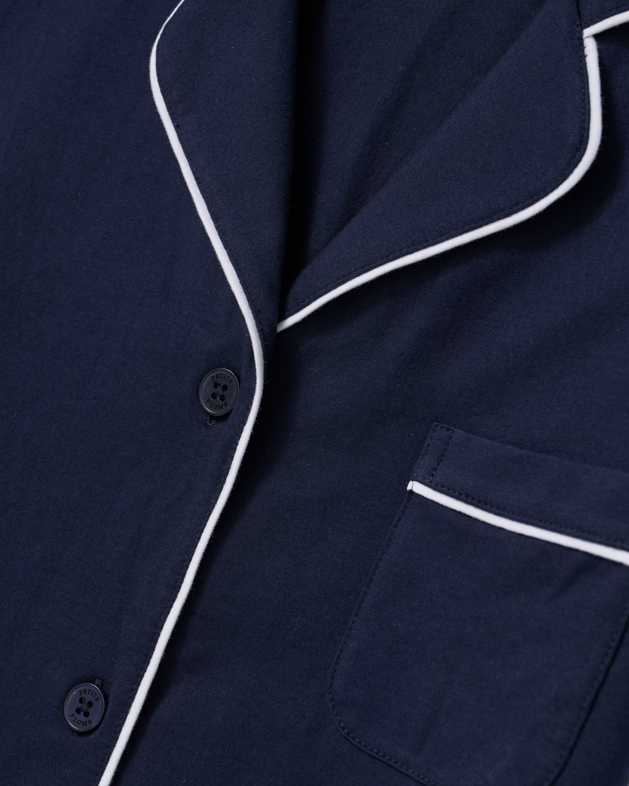 The Poppy Lightweight Pima Short Set in Navy