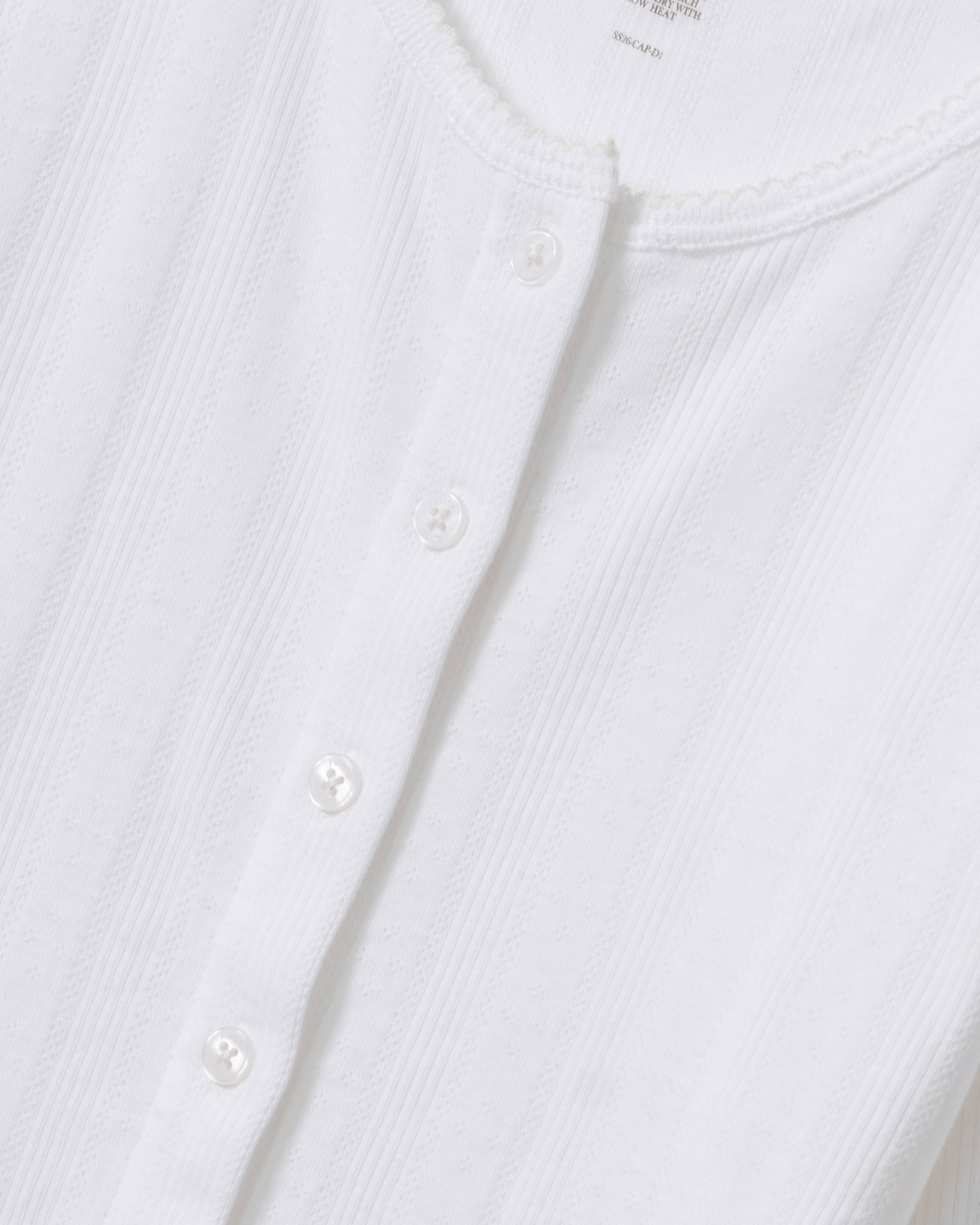 Women's Pointelle Cardigan in White