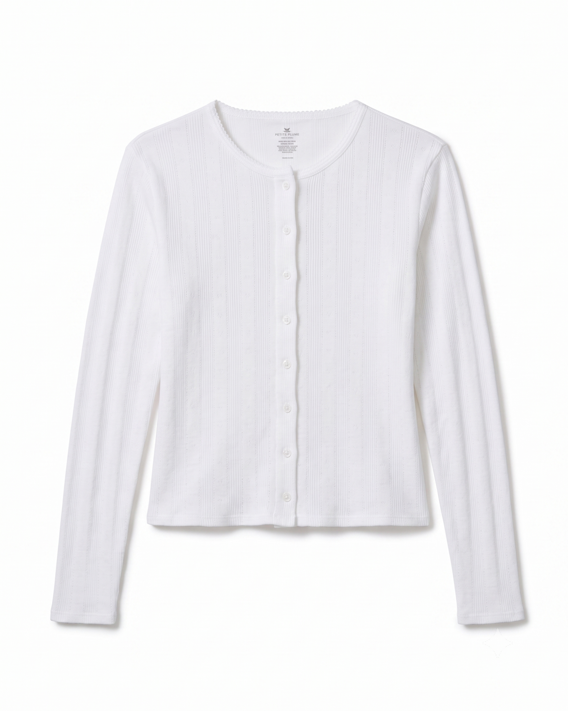 Women's Pointelle Cardigan in White