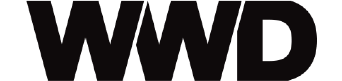 Bold, black uppercase letters WWD on a white background, representing the logo for Womens Wear Daily.