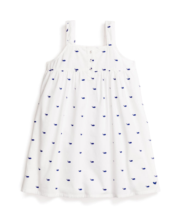 Kid's Twill Charlotte Nightgown in Whales