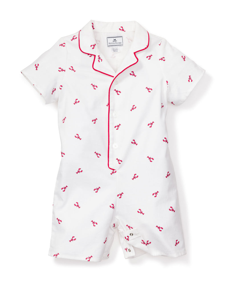 Baby's Twill Summer Romper in Brixham Lobsters