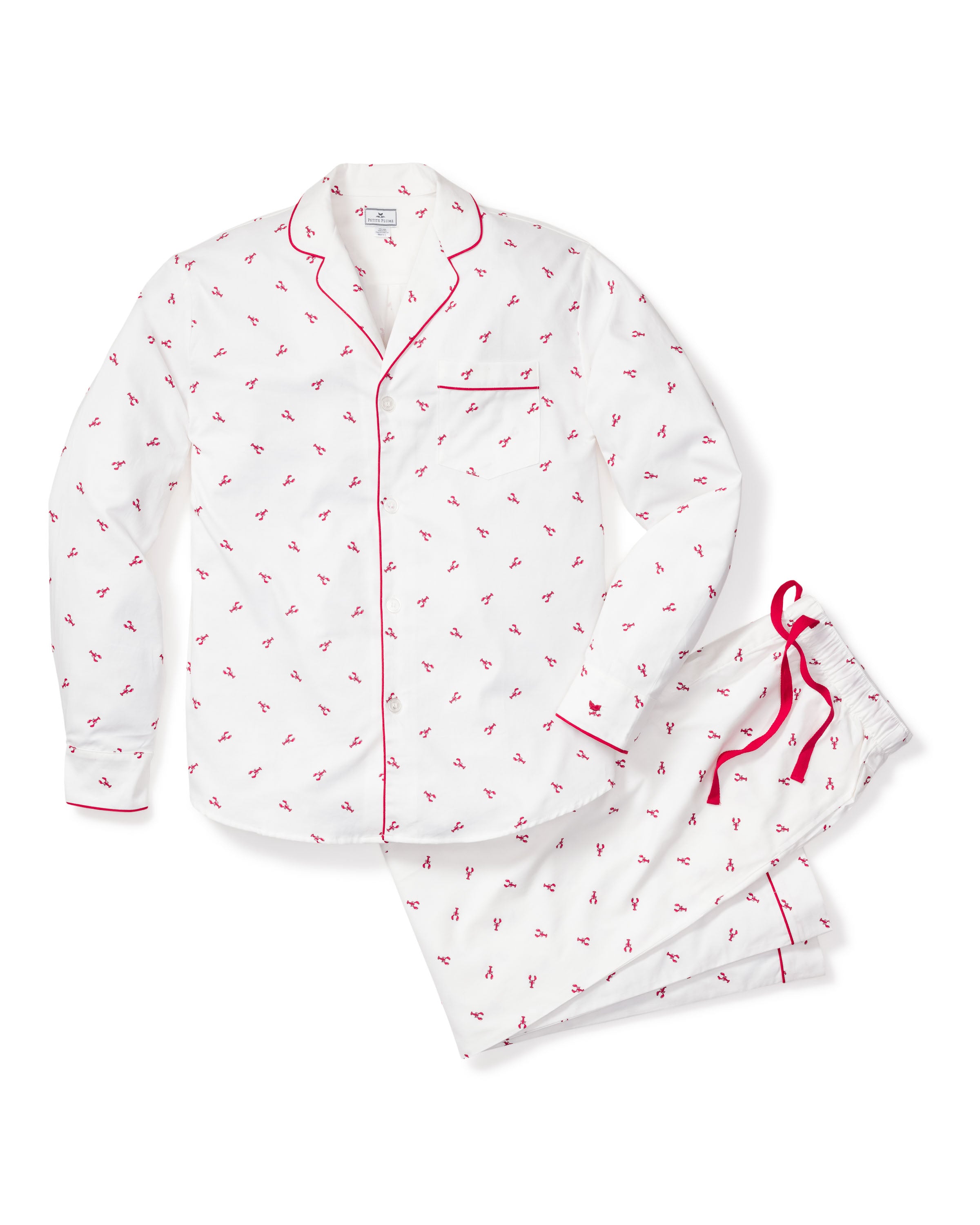 Men's Twill Pajama Set in Brixham Lobsters in Brixham Lobsters#Color_Brixham Lobsters