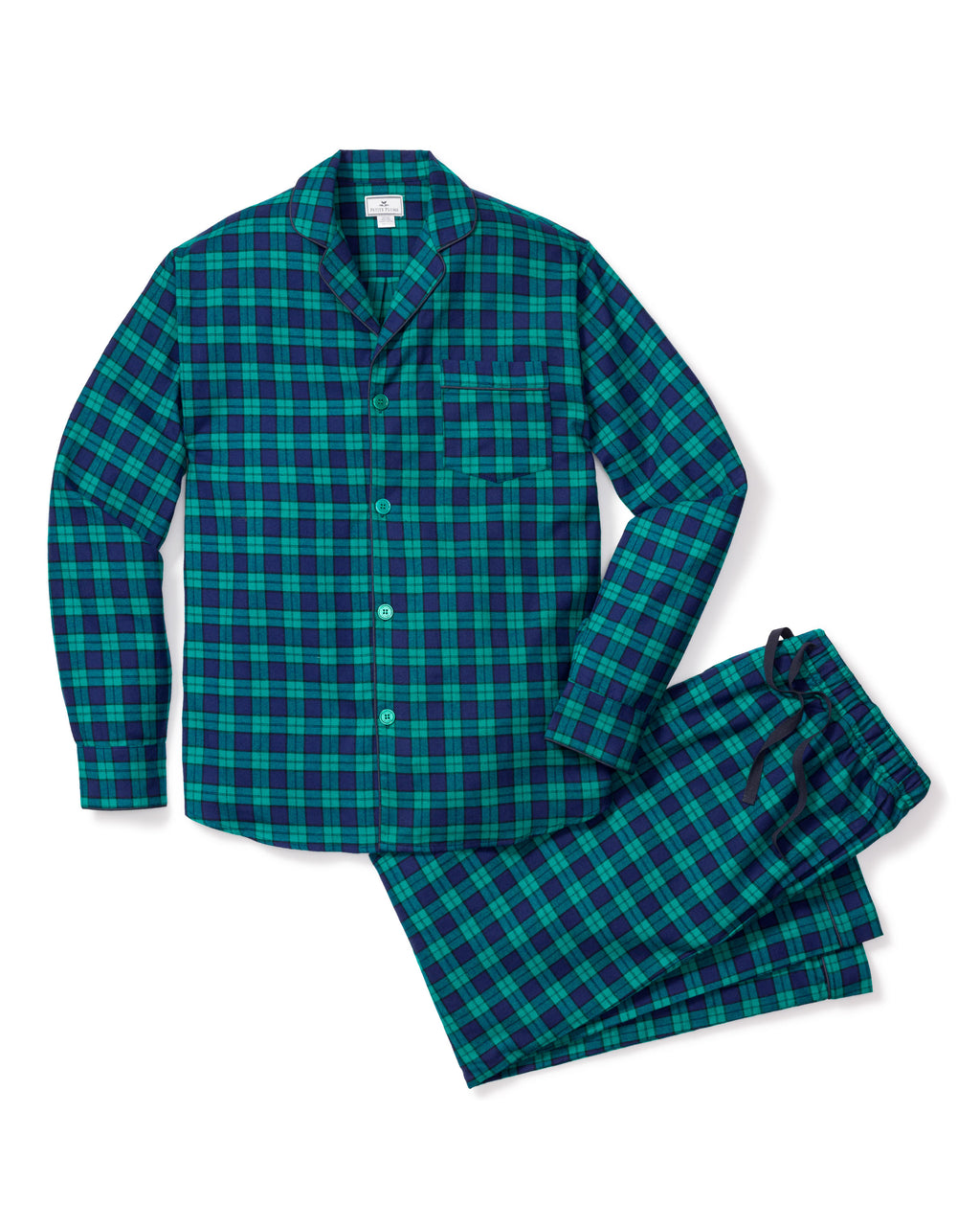 Blue plaid pajama set deals